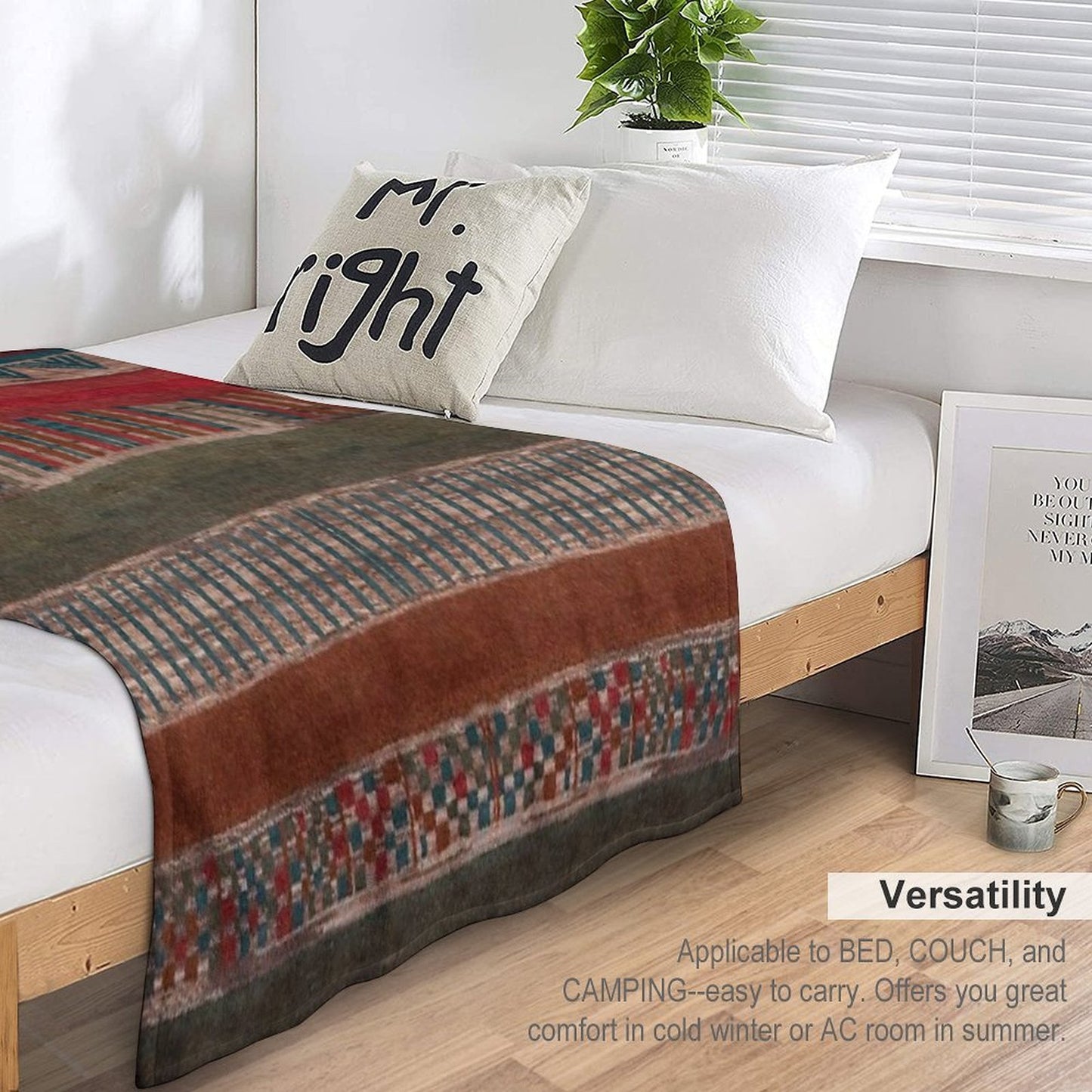 Bohemian Pattern Easy Care Throw Blanket
