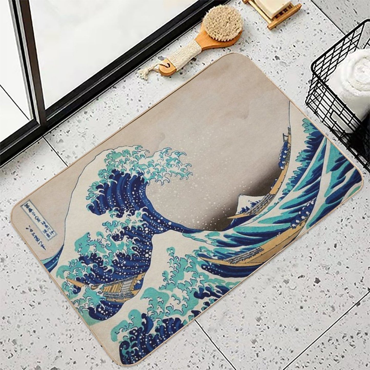 The Great Wave, Vintage Japanese Art Rapid-Drying Bath Mat