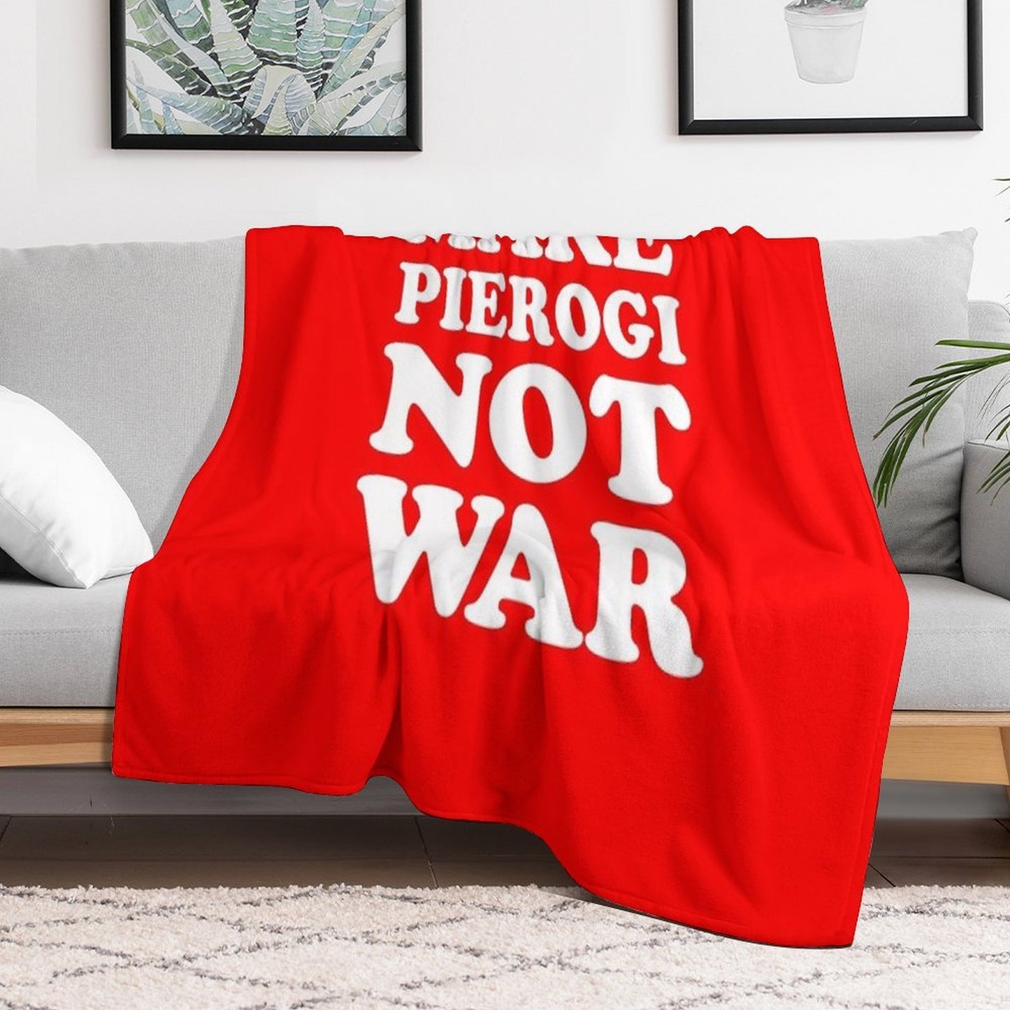 Make Pierogi Not War Polish Food Peace All-season Throw Blanket