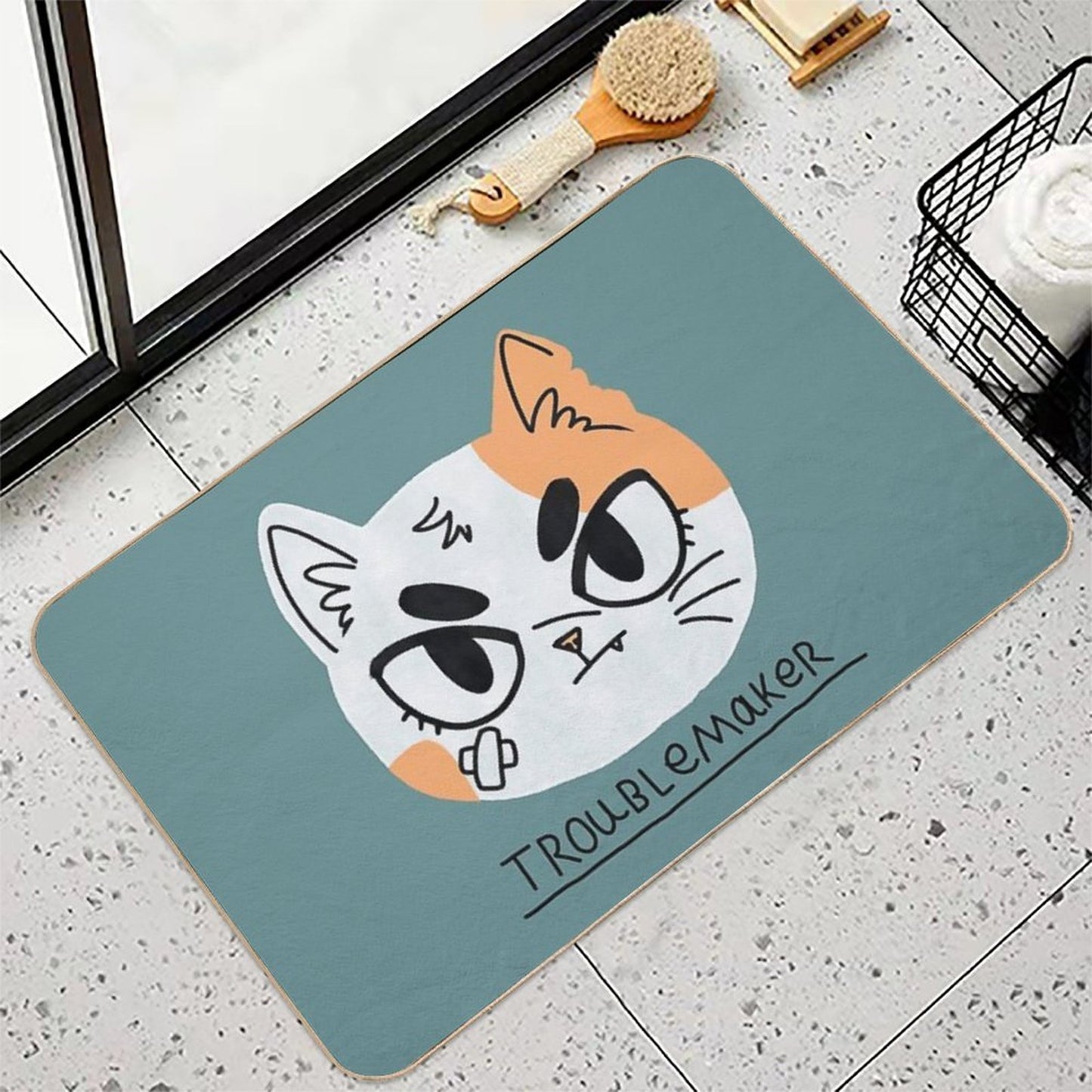 Troublemaker Fade-Resistant Bath Mat