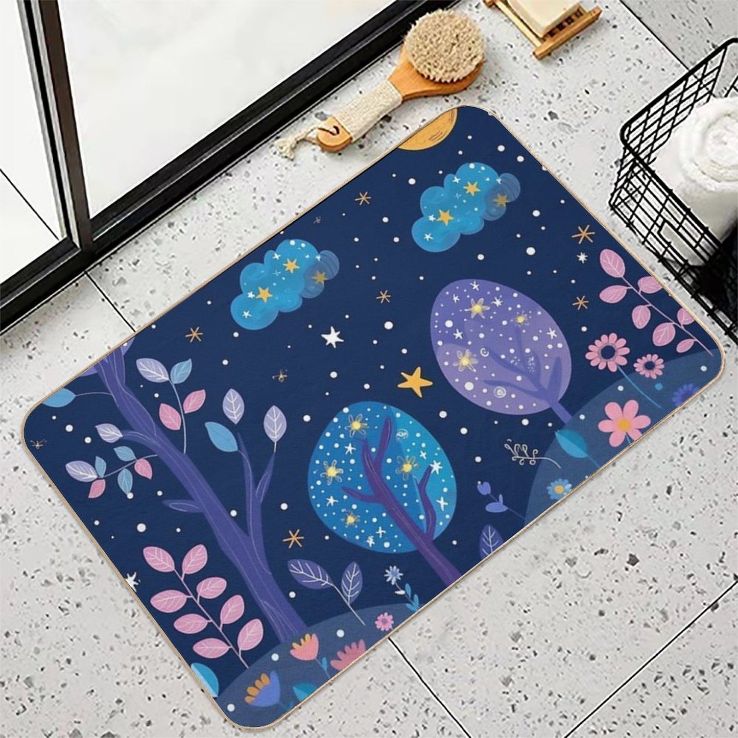 Night Spring Easy Maintenance Bath Mat
