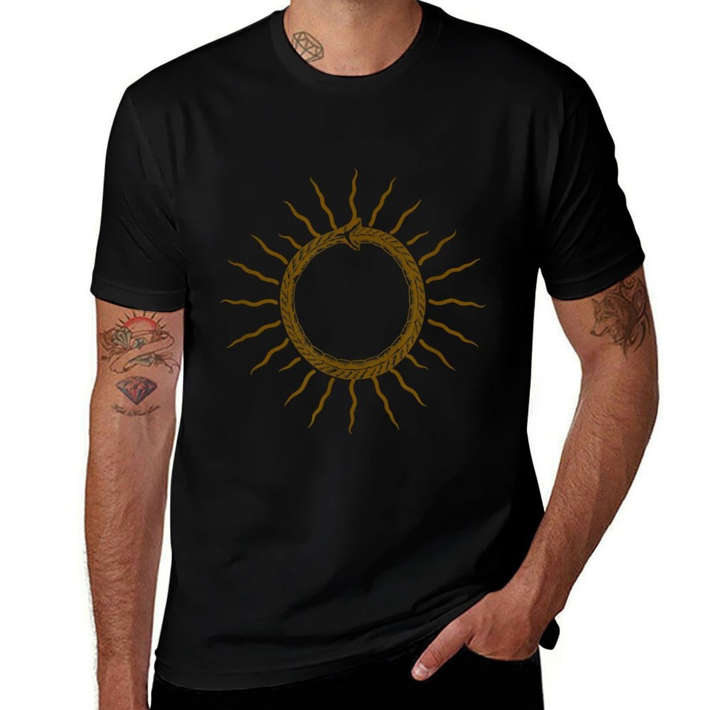Ouroboros As Sun Self-eating Snake Symbol Occult Magick Versatile T-Shirt