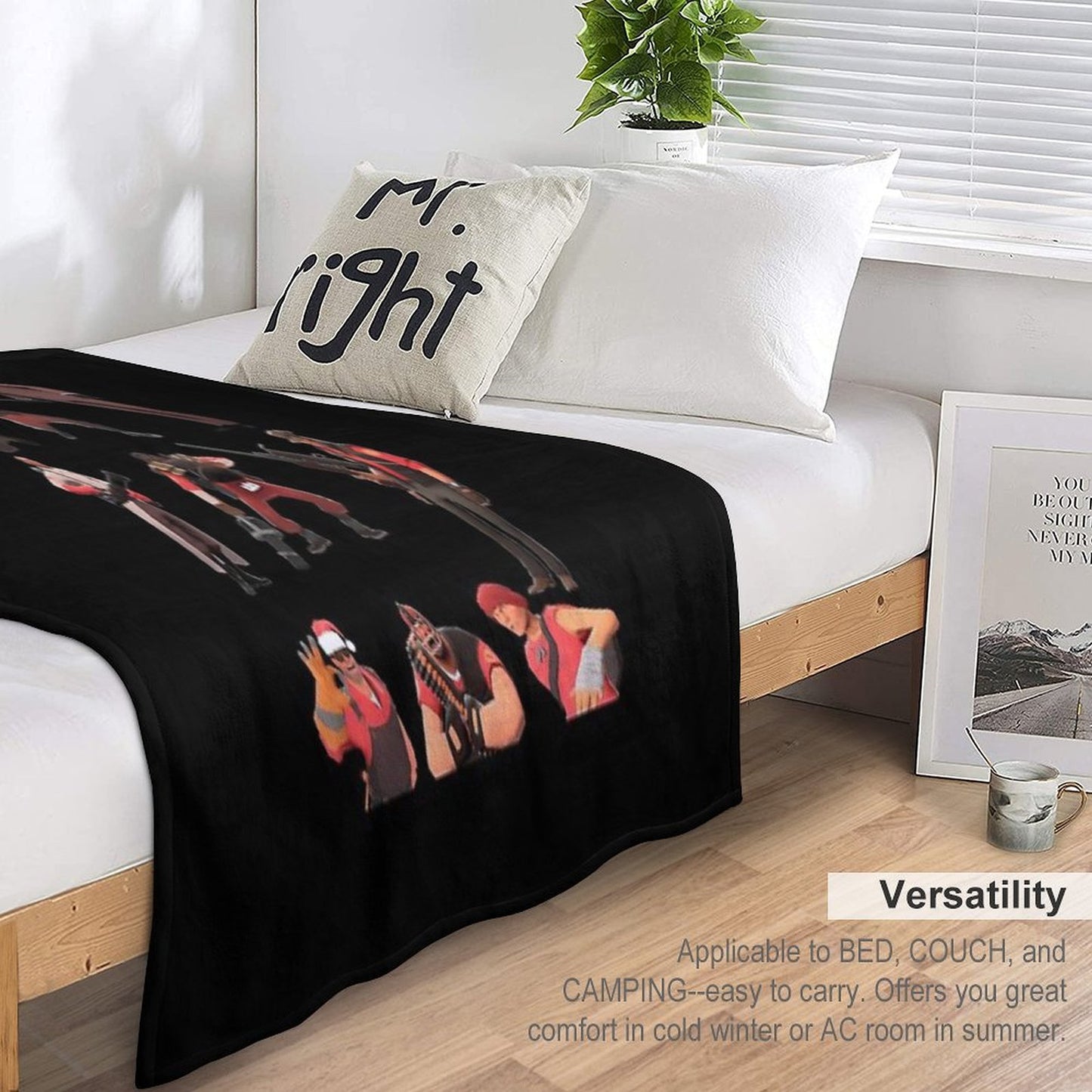 Team Fortress 2 - All Characters Classes With Tf2 Logo Sustainable Throw Blanket