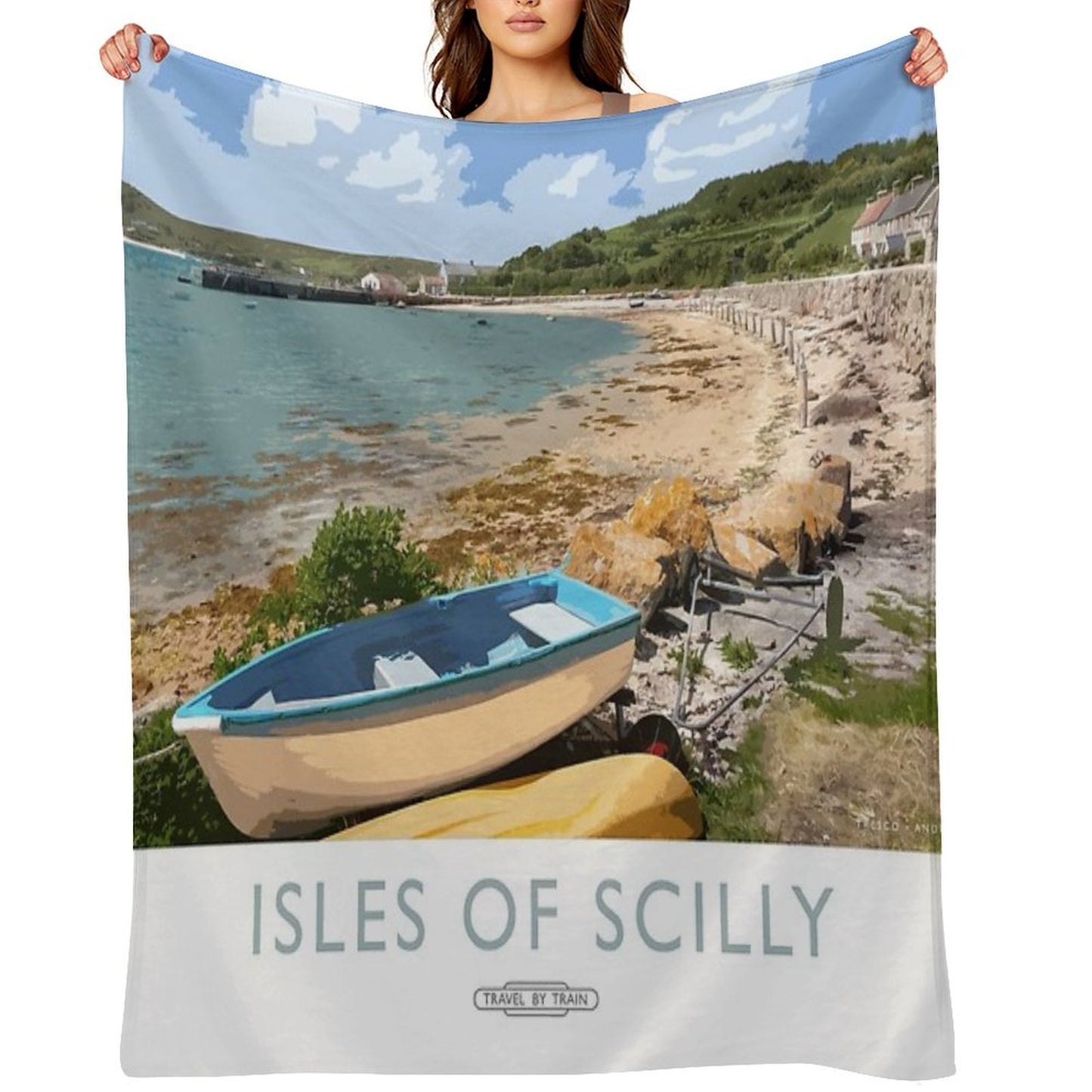 Isles of Scilly Sustainable Throw Blanket