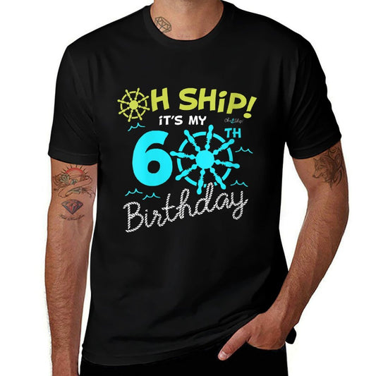 Womens Oh Ship It's My 60th Birthday - I'm 60 Birthday Cruise  Trendy Pattern T-Shirt