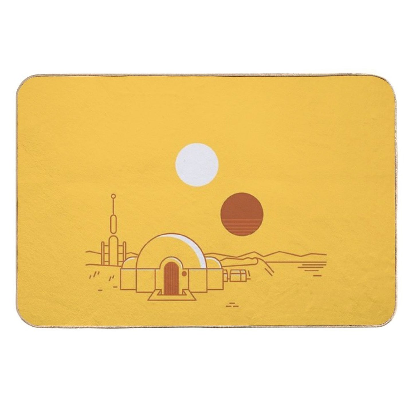 Tatooine Vintage Travel Repositionable Bath Mat