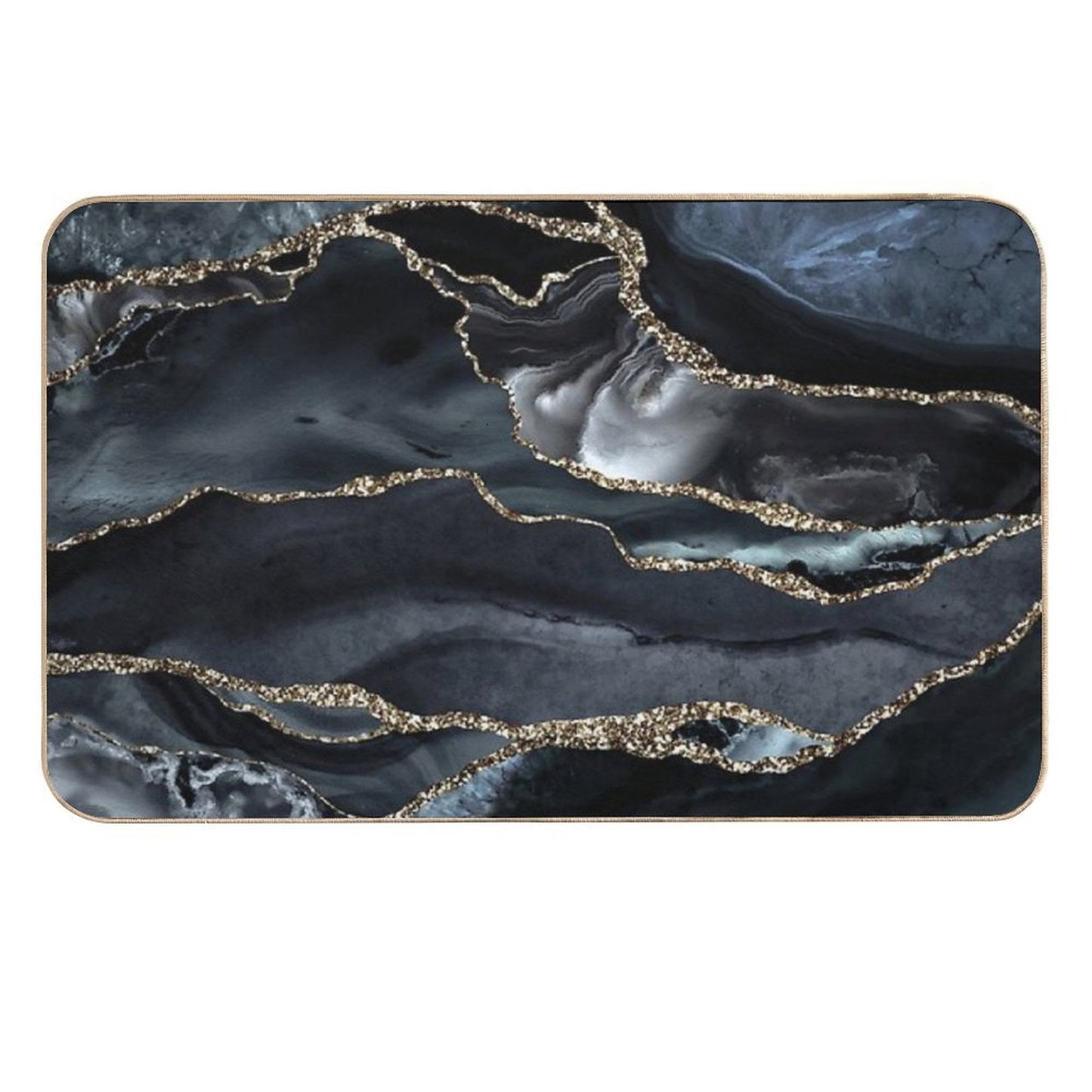 Night Masculine Marble Landscapes Easy To Clean Bath Mat
