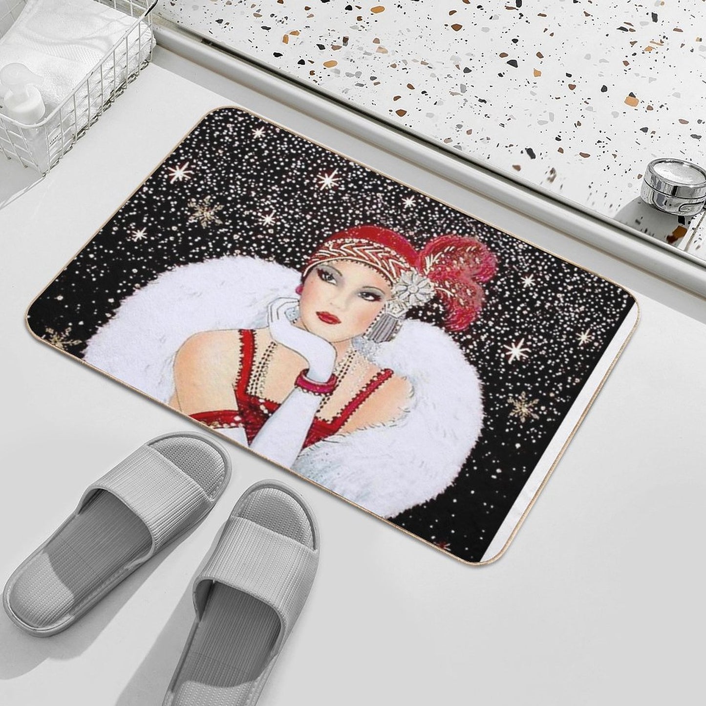 FLAPPER Vintage 1931 Beautiful Fashion Magazine Advertising Print Odorless Bath Mat