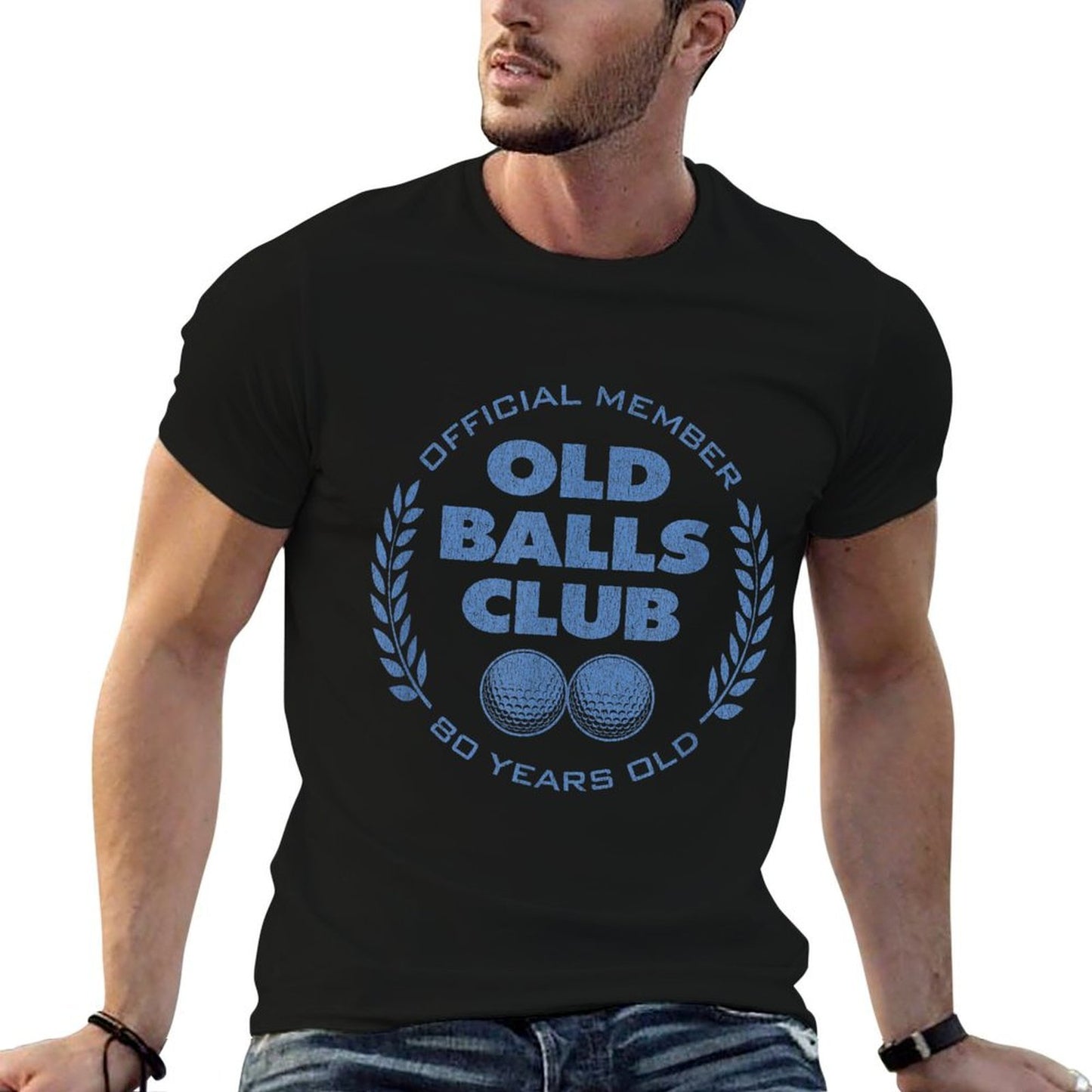 80 Year Old Golfer Golfing Golf 80th Birthday Old Balls Club Slim-fit Cut T-Shirt