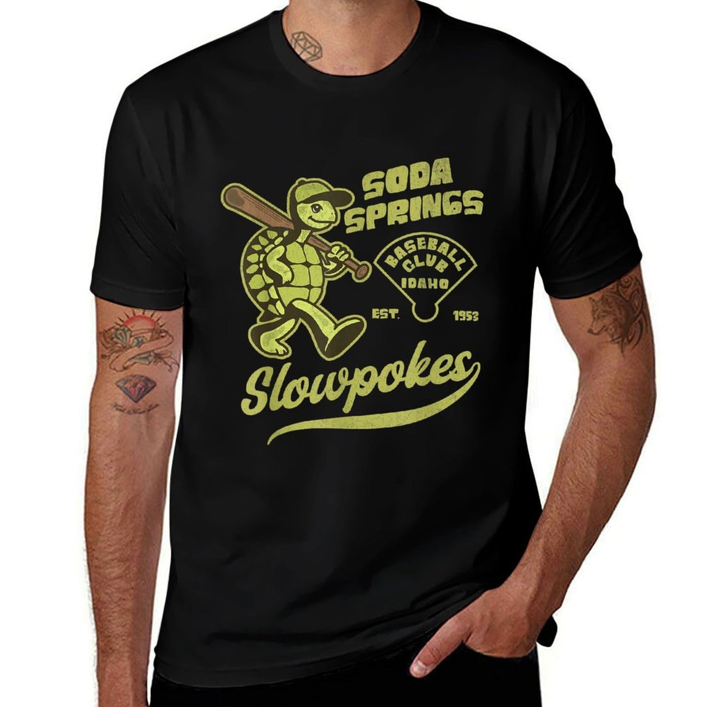 Soda Springs Slowpokes Retro Minor League Baseball Club 1953  Graphic-printed T-Shirt