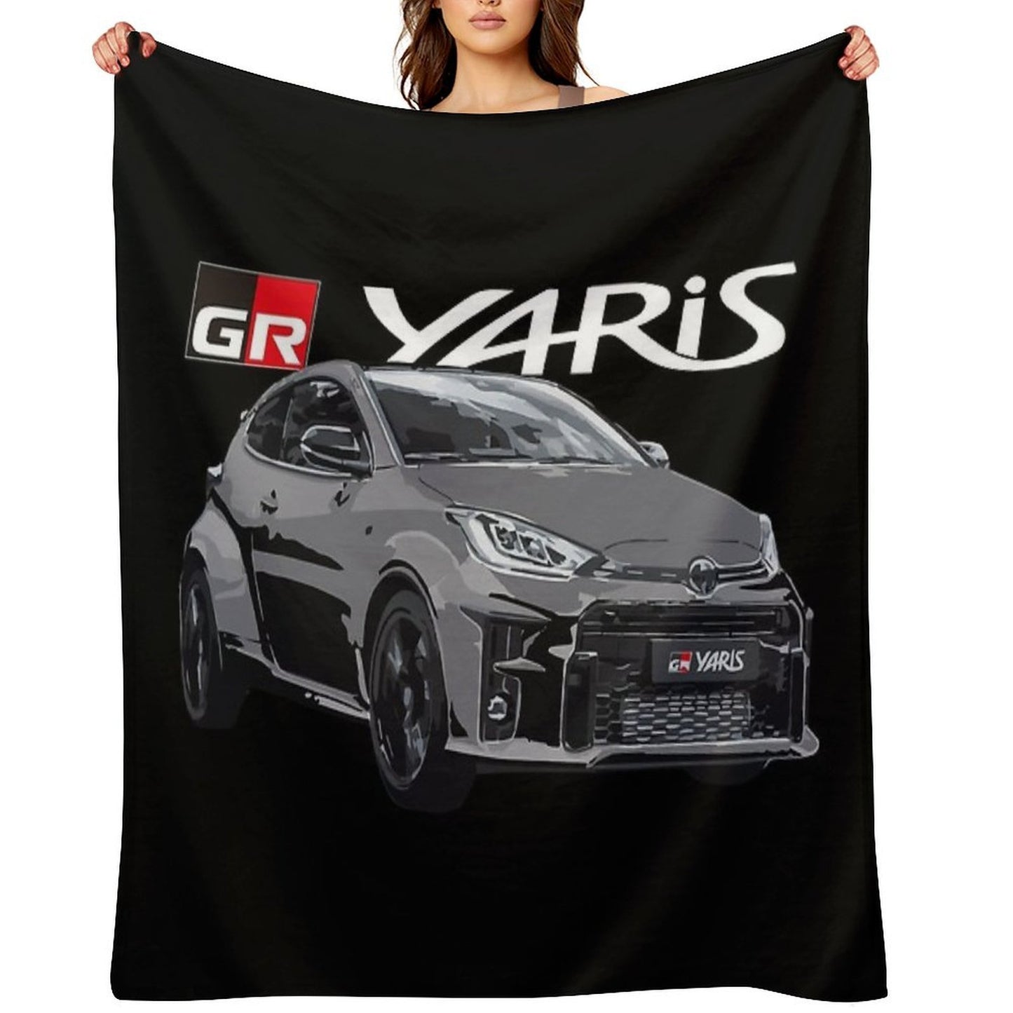 TOYOTA GR YARIS - Black Eco-conscious Throw Blanket