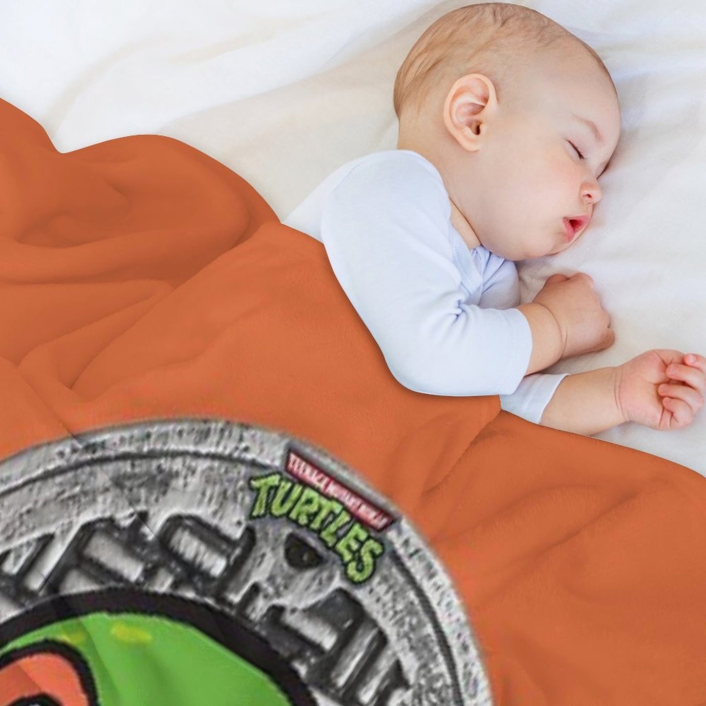 Orange TMNT THE MUTANT NINJA TURTLES MICHELANGELO Anti-pilling Throw Blanket