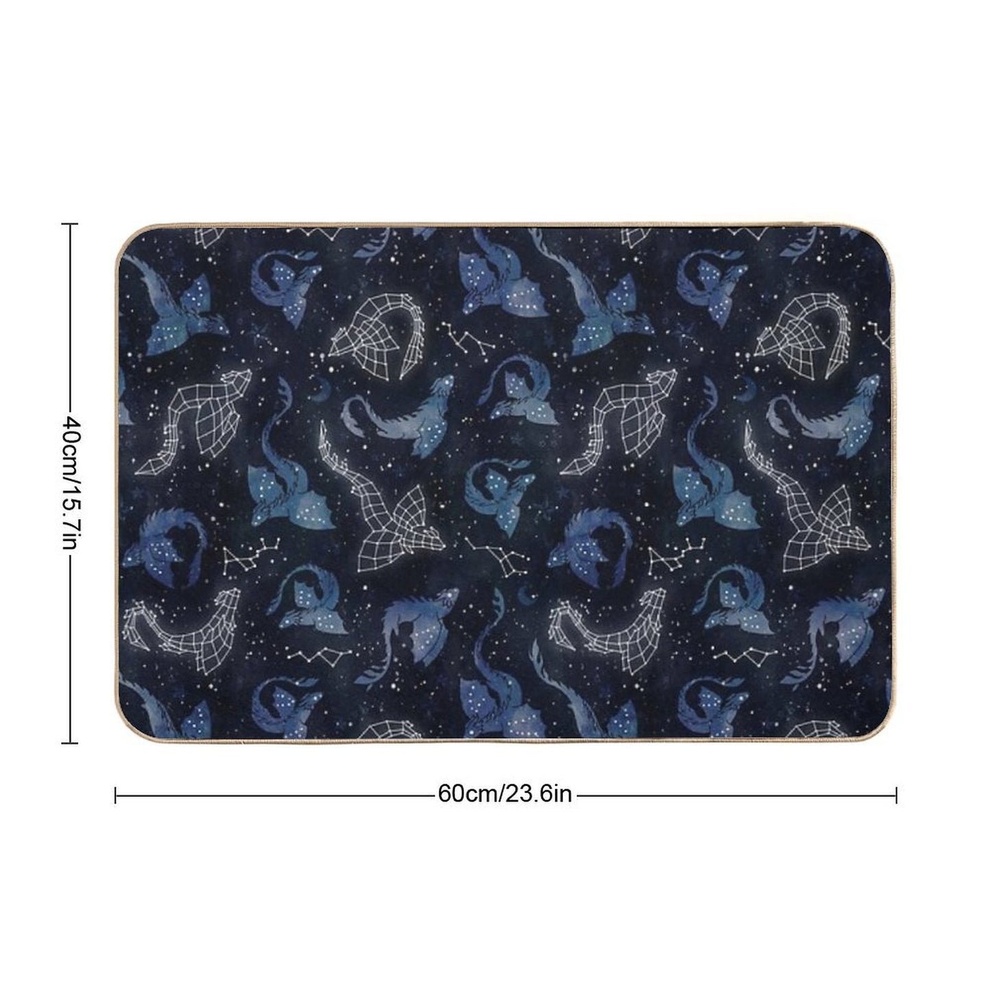 Dragon Star Constellations Non-Slip Bath Mat