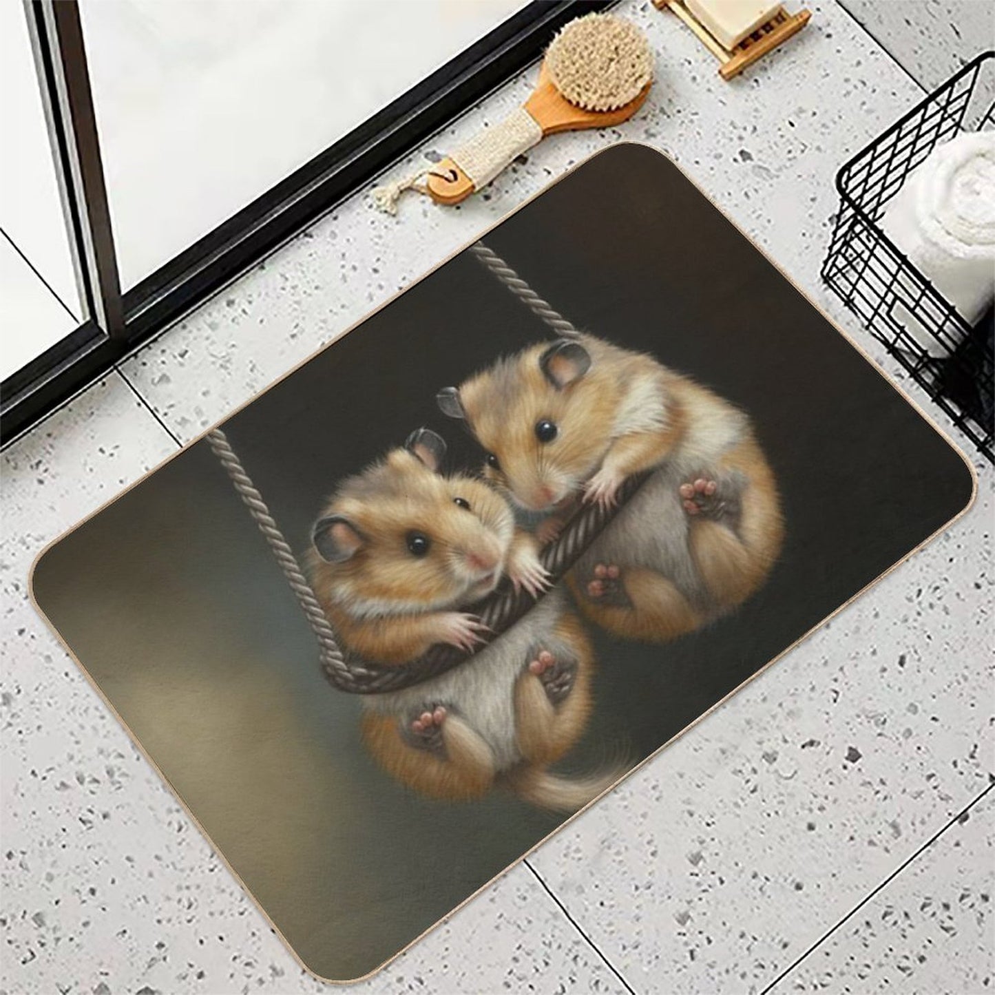 Swingin' Hamsters - The Ultimate Furry Adventure Dirt-Trapping Bath Mat