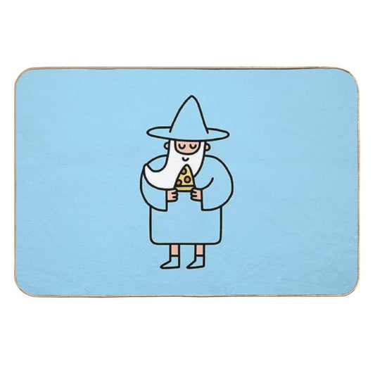 Wizard Pizza  Easy To Clean Bath Mat