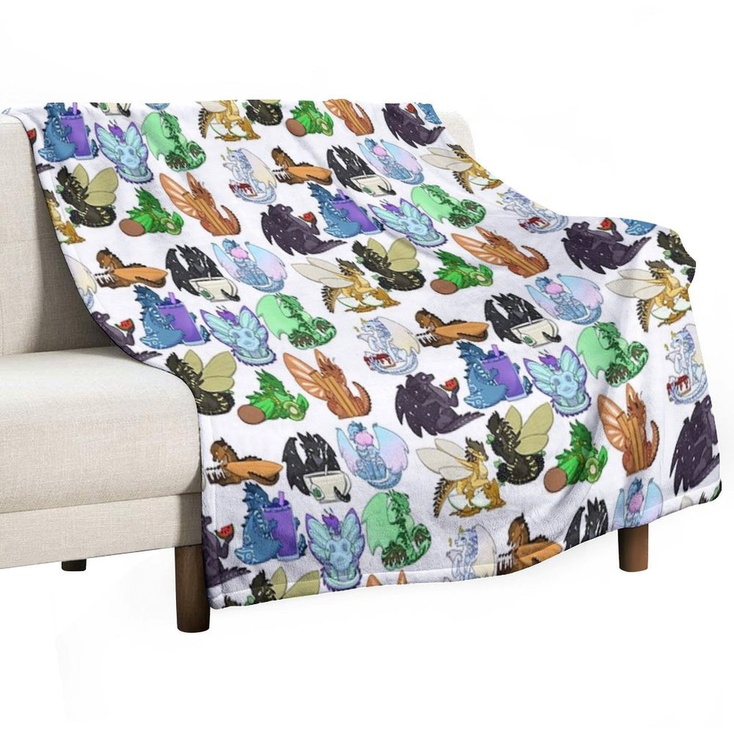 Wings of Fire with Foods Batch 2 Compact Throw Blanket
