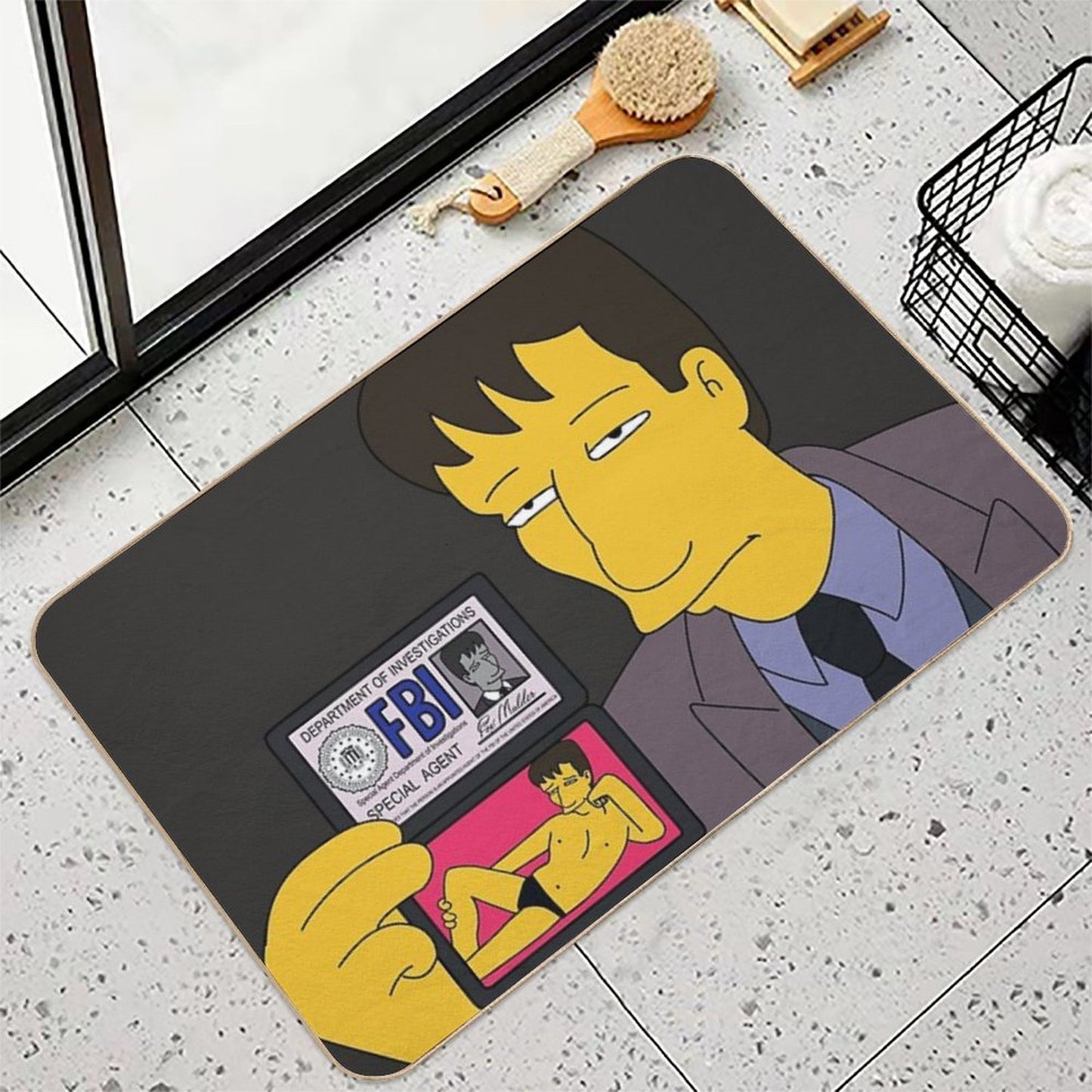 Agent Mulder FBI Anti-Trip Bath Mat