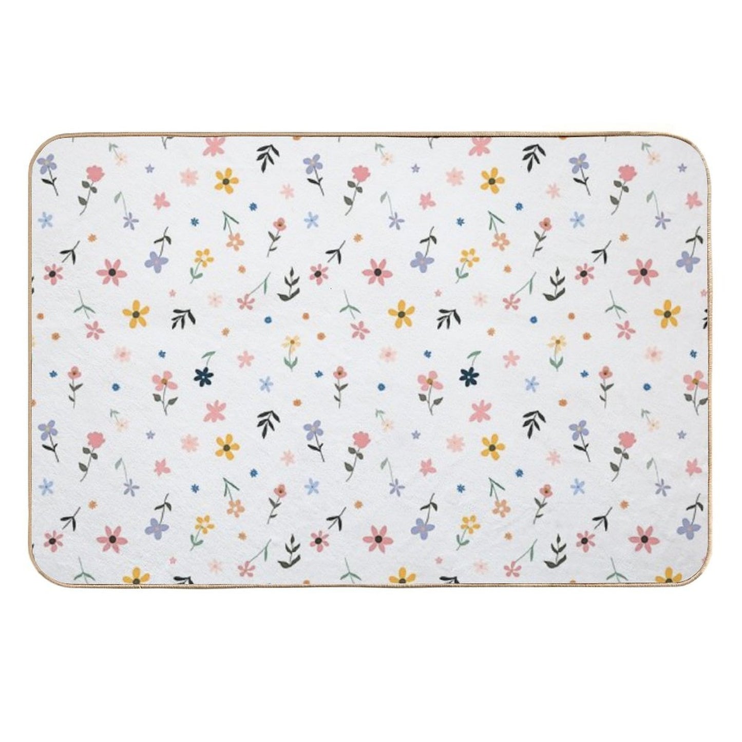 Scattered Flowers Dirt-Trapping Bath Mat