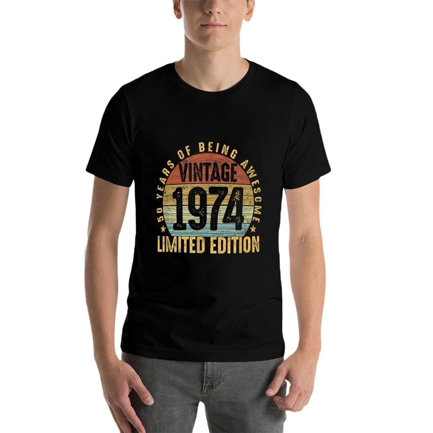 50 Year Old Gifts Vintage 1974 Limited Edition 50th Birthday Stretchy T-Shirt