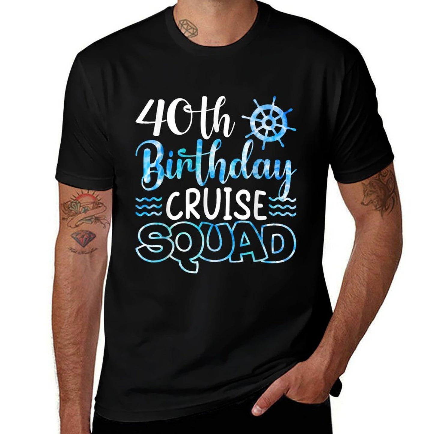 40 Years Old Birthday Cruise Squad 40th Birthday Cruise Affordable Price T-Shirt