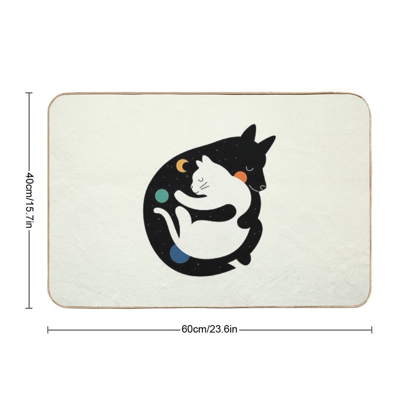 More Hugs Less Fights Stain-Proof Bath Mat