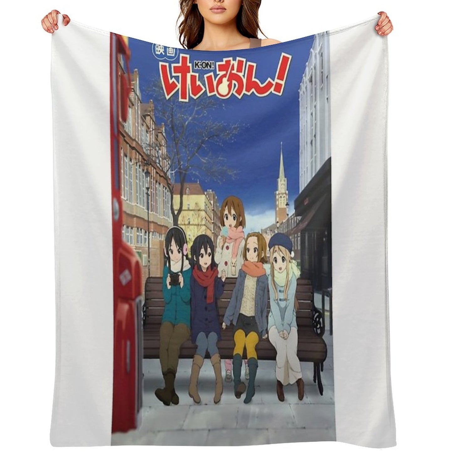 K-On! Movie Wrinkle-free Throw Blanket