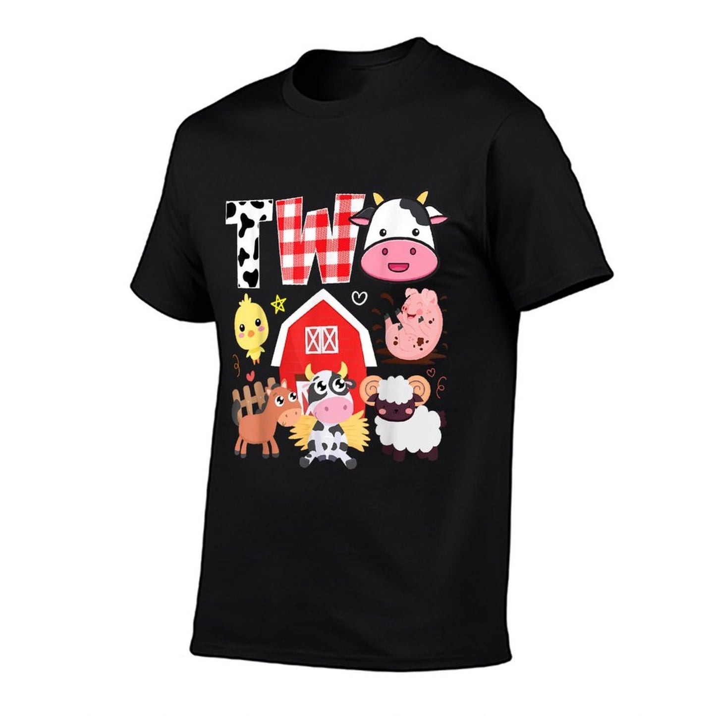 2nd Birthday Two Year Old Farm Theme Animals Birthday Party Moisture-wicking T-Shirt