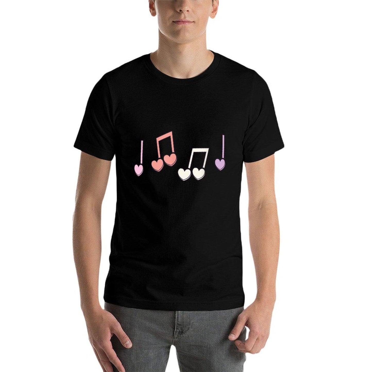 Music Heart Music Note Funny Musician Kids Girls Music Easy-care T-Shirt