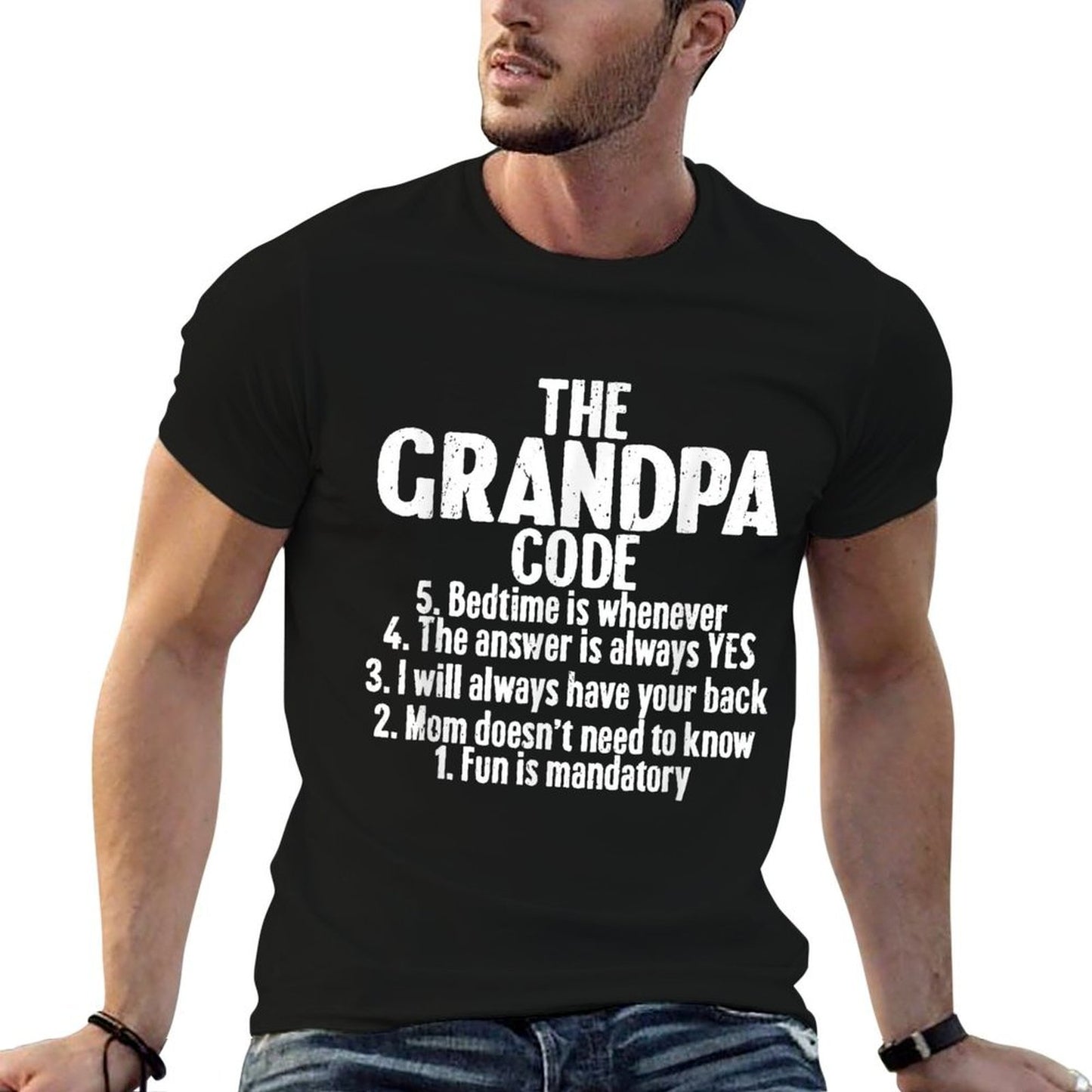 Funny Grandpa Memes For Fathers Day The Grandpa Code Cool Best Grandfather Mens Humor Joke  Lightweight T-Shirt