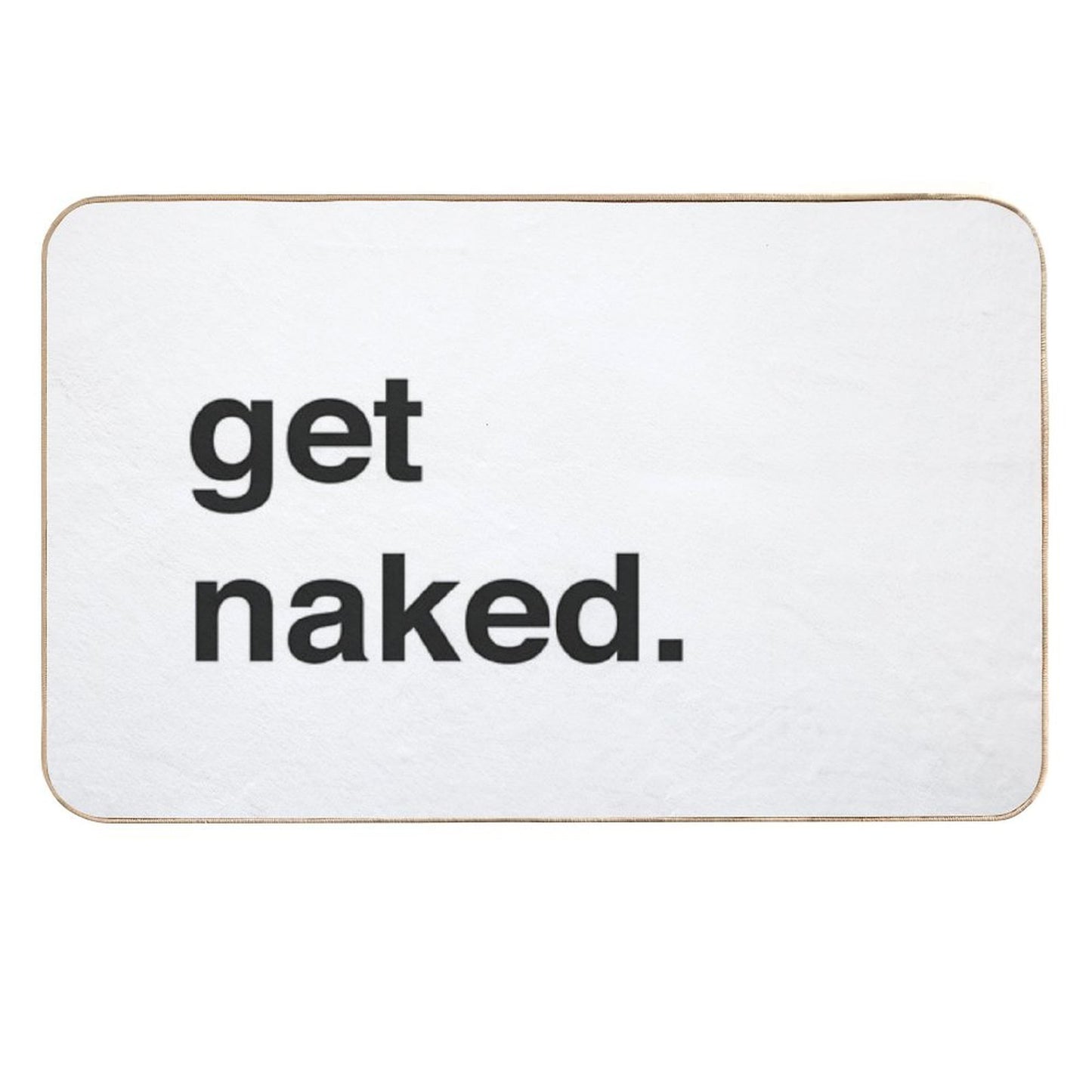 Get Naked - Black And White Dirt-Trapping Bath Mat