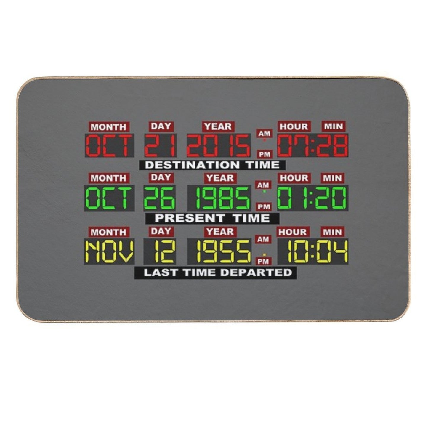 TIME CIRCUITS ON! Slip-Resistant Bath Mat