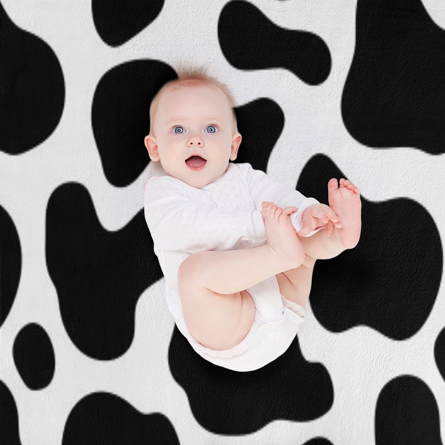 Seamless Cow Pattern Eco-conscious Throw Blanket