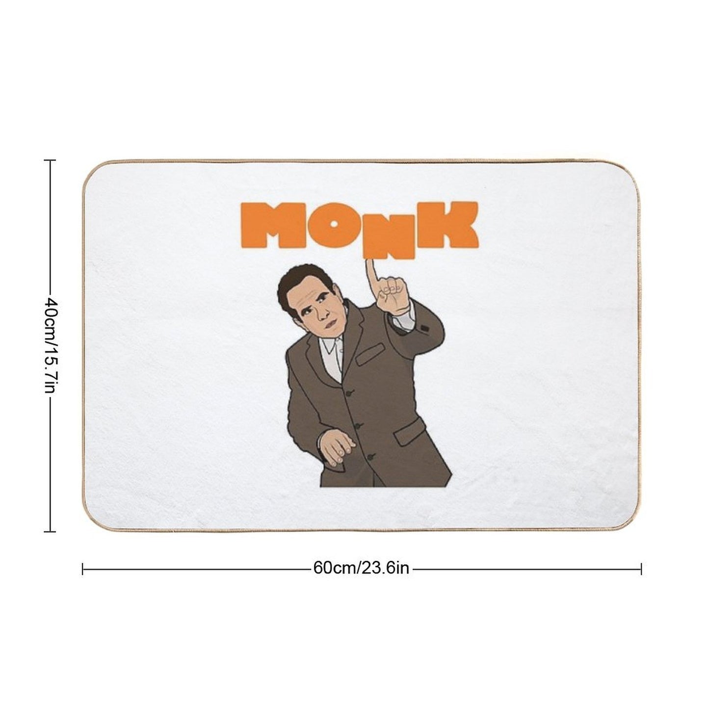 Mr. Monk And The Uneven Letter Absorbent Bath Mat