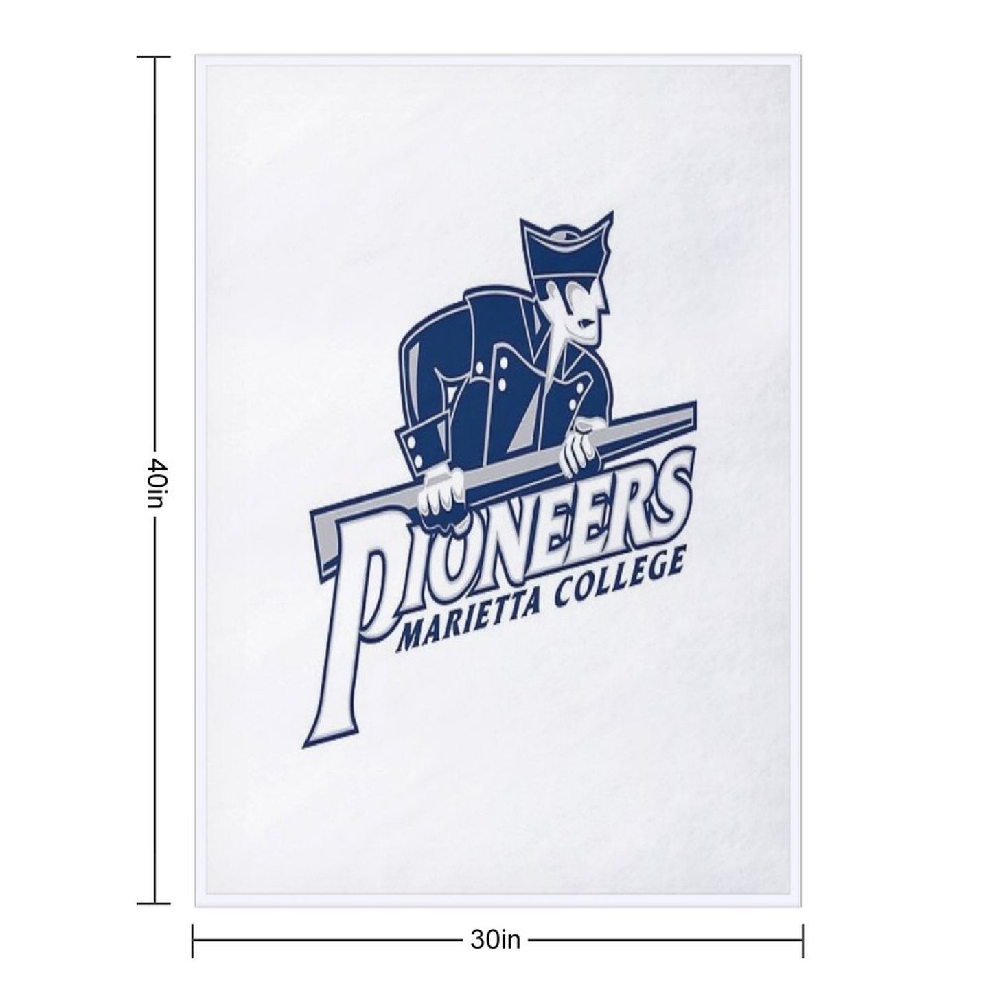 Marietta College Pioneers Gift-ready Throw Blanket