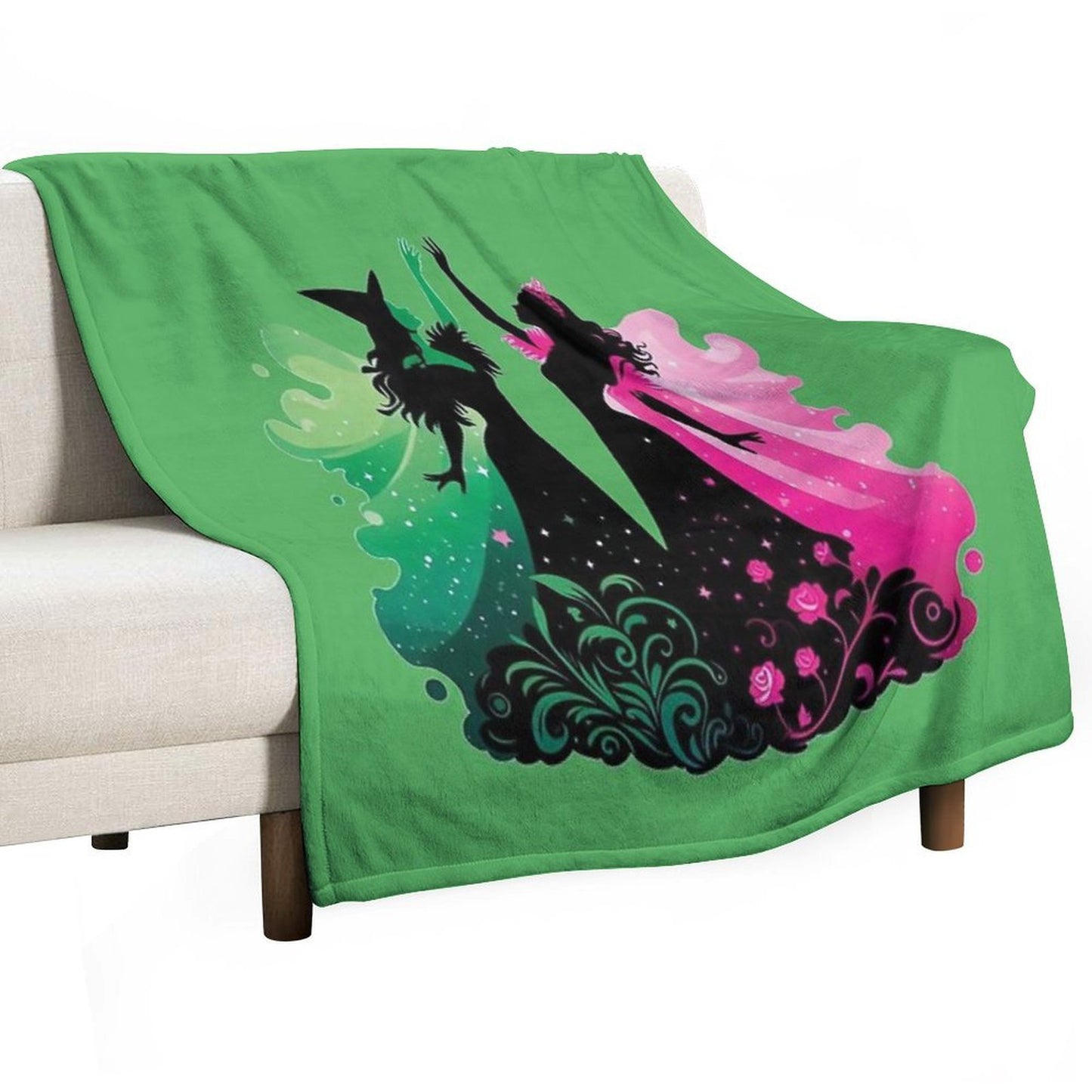 Elphaba & Glinda Wicked The Musical No Background Quick-dry Throw Blanket