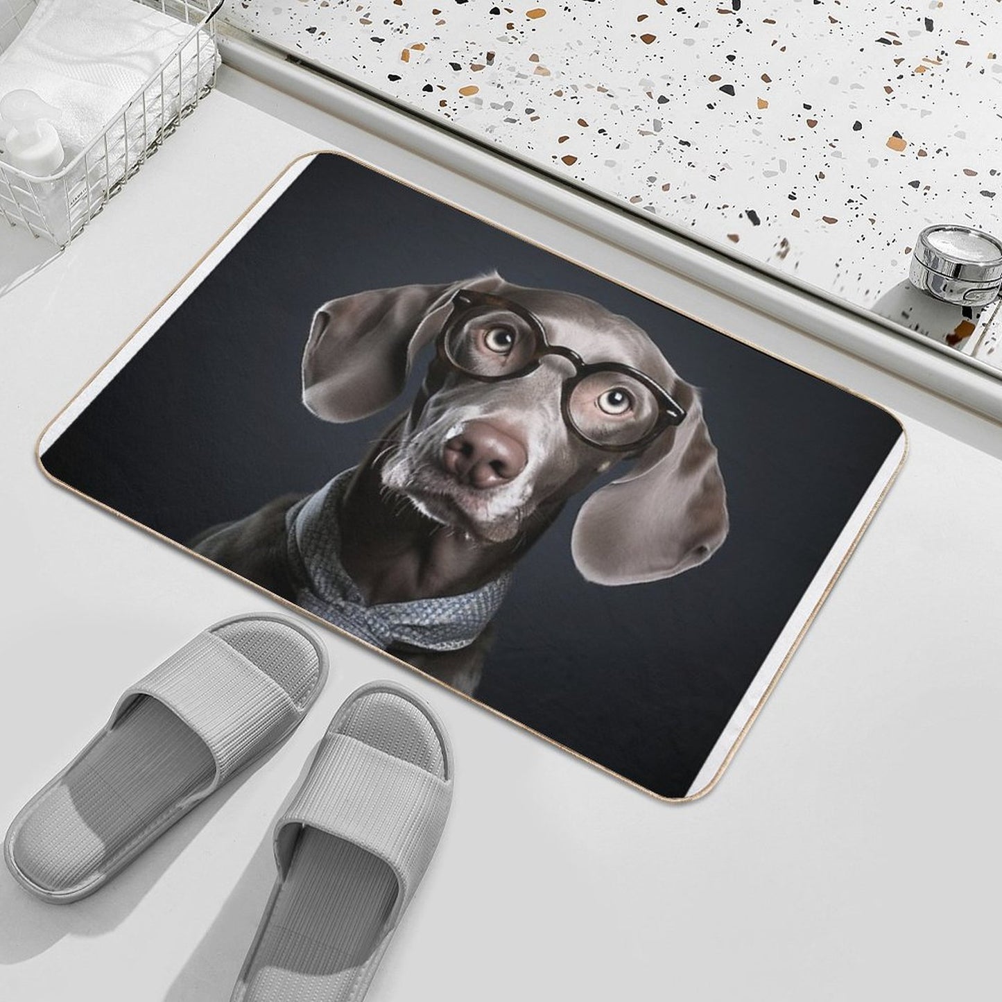 Mr Weimaraner Repositionable Bath Mat