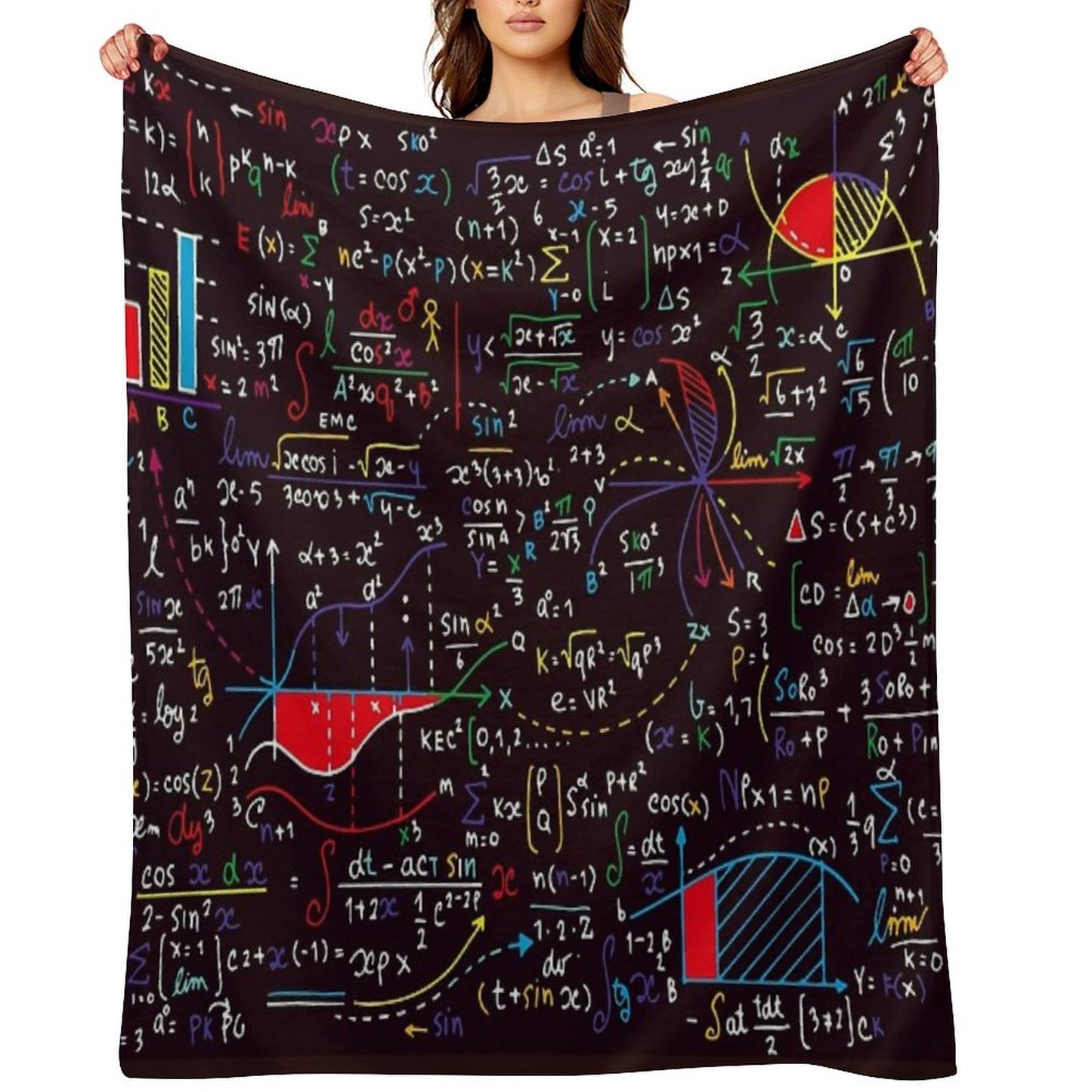 Colorful Math Design All-season Throw Blanket