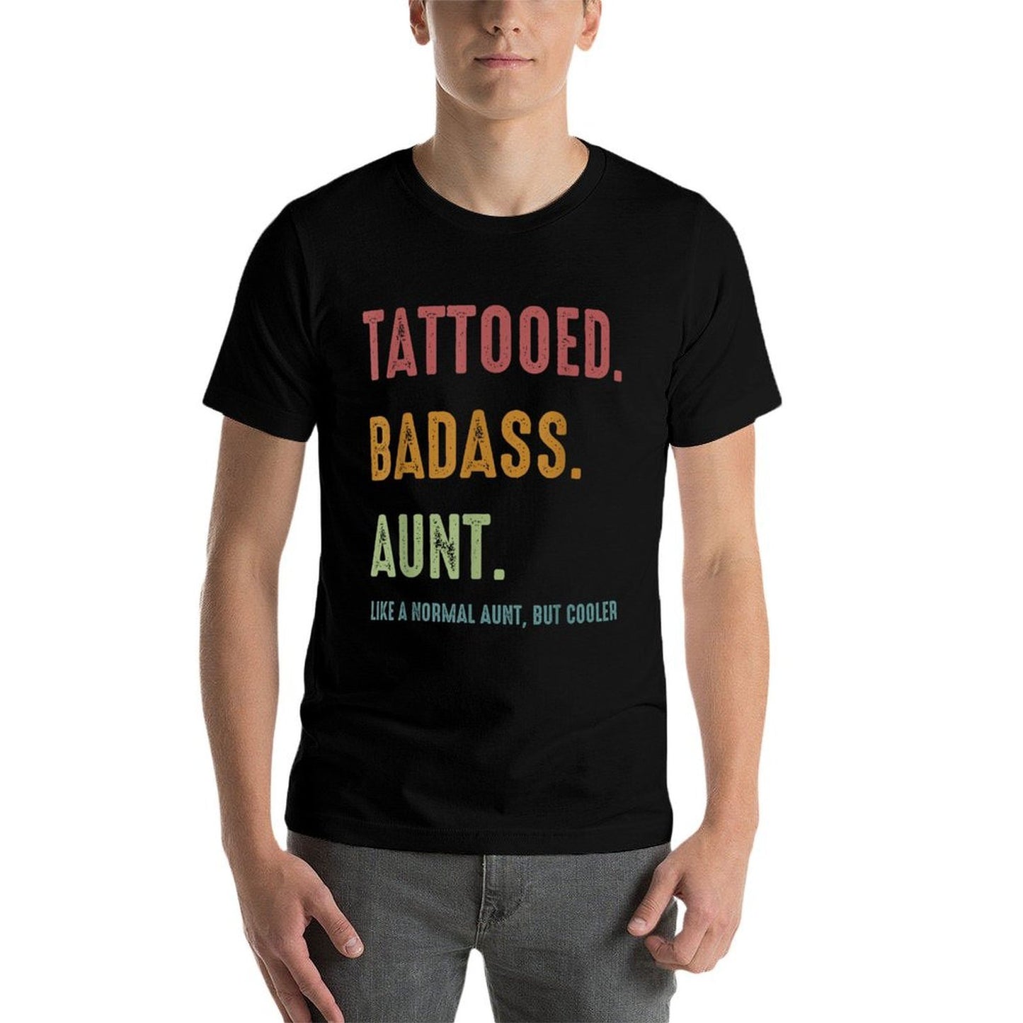 Tattooed Badass Aunt Inked Funny Present For Aunts Moisture-wicking T-Shirt