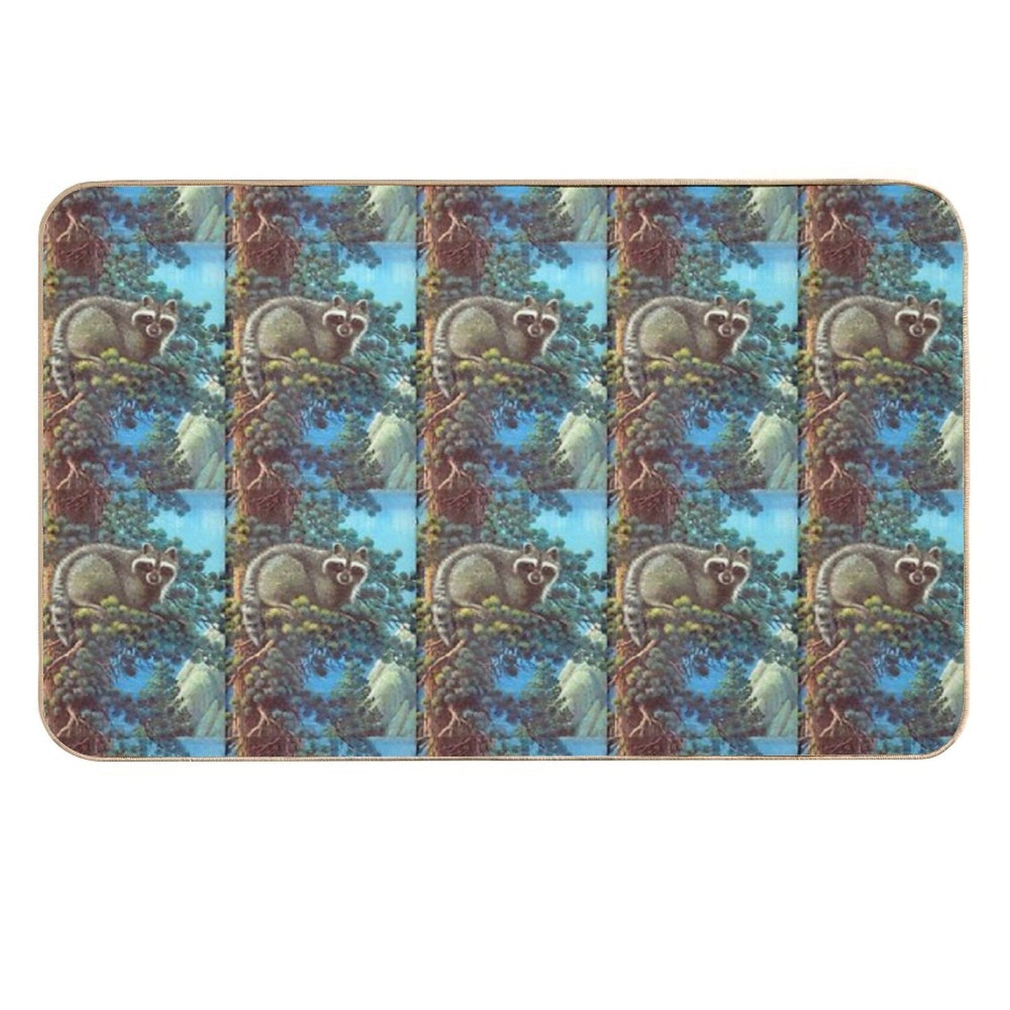 Treed Raccoon Lake Tahoe Non-Slip Bath Mat