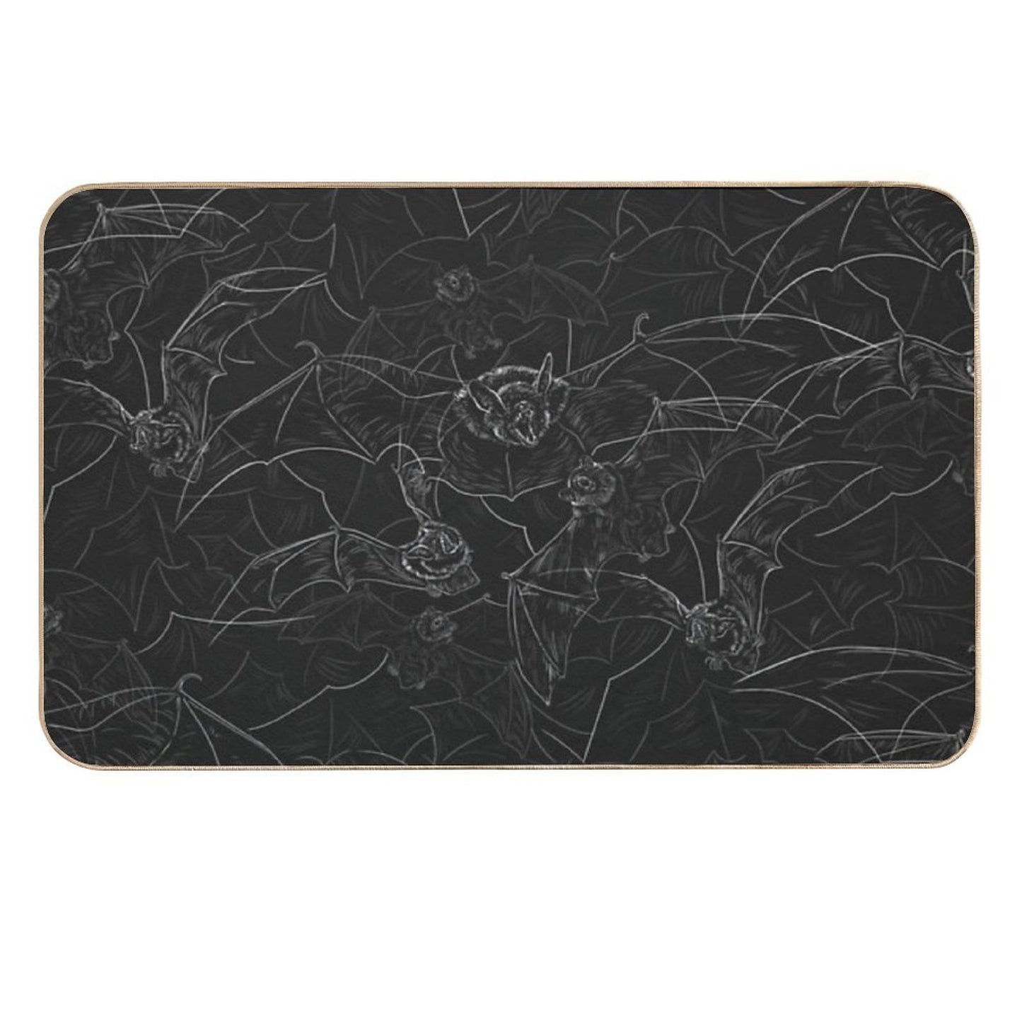 Bat Attack Easy Maintenance Bath Mat