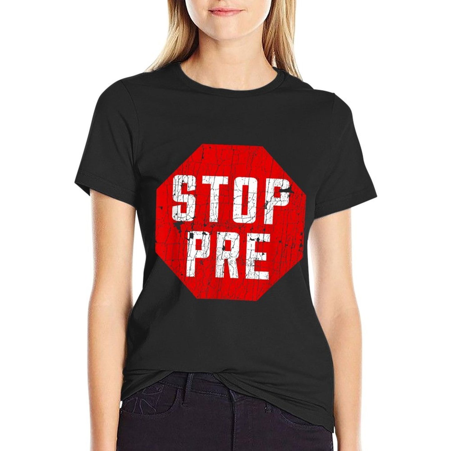Marathon Runner Clothes Running Gifts Stop Pre Stretchy T-Shirt