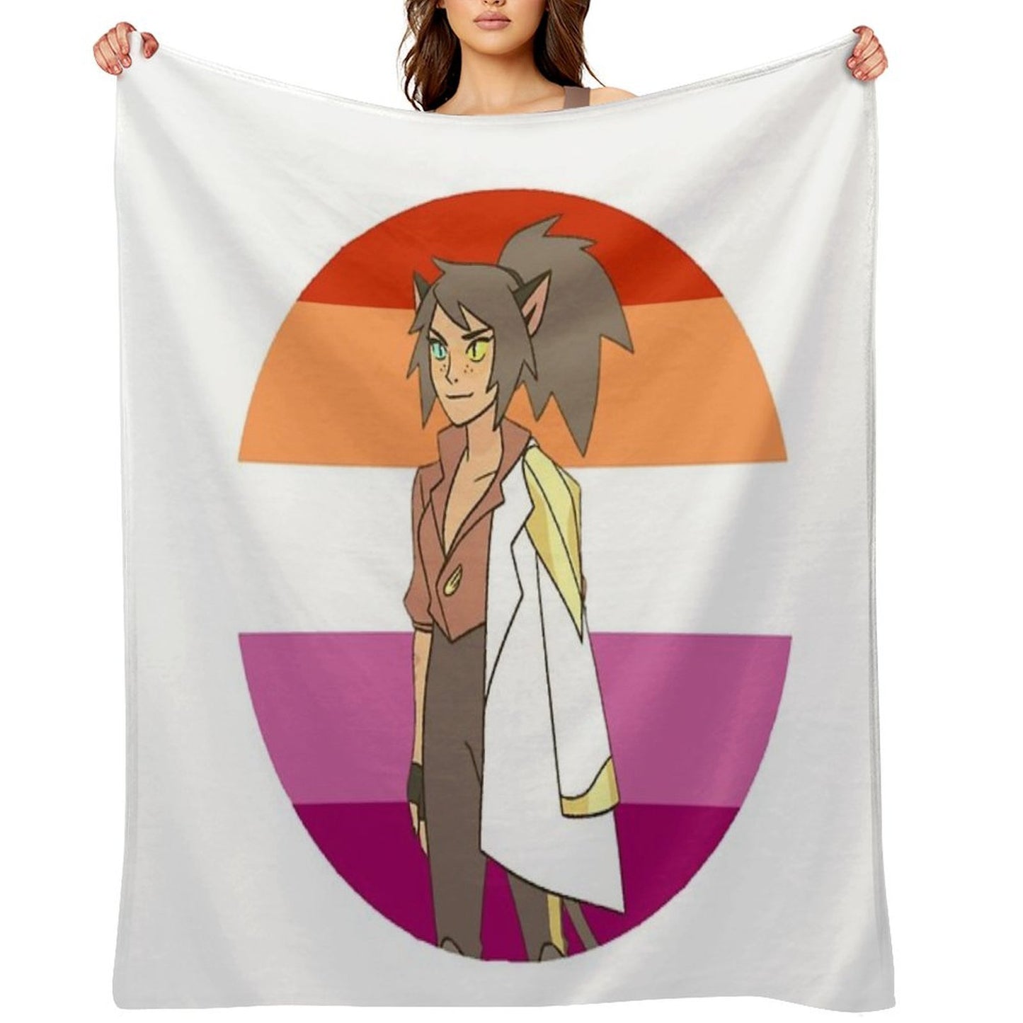 Future Catra She-Ra Lesbian Flag SPOP Velvety-soft Throw Blanket