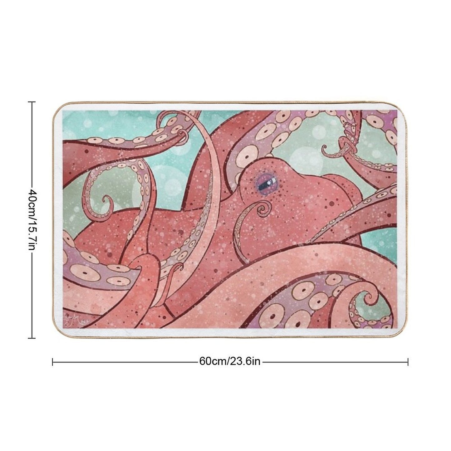 Tangled Ocean Octopus Long-Lasting Bath Mat