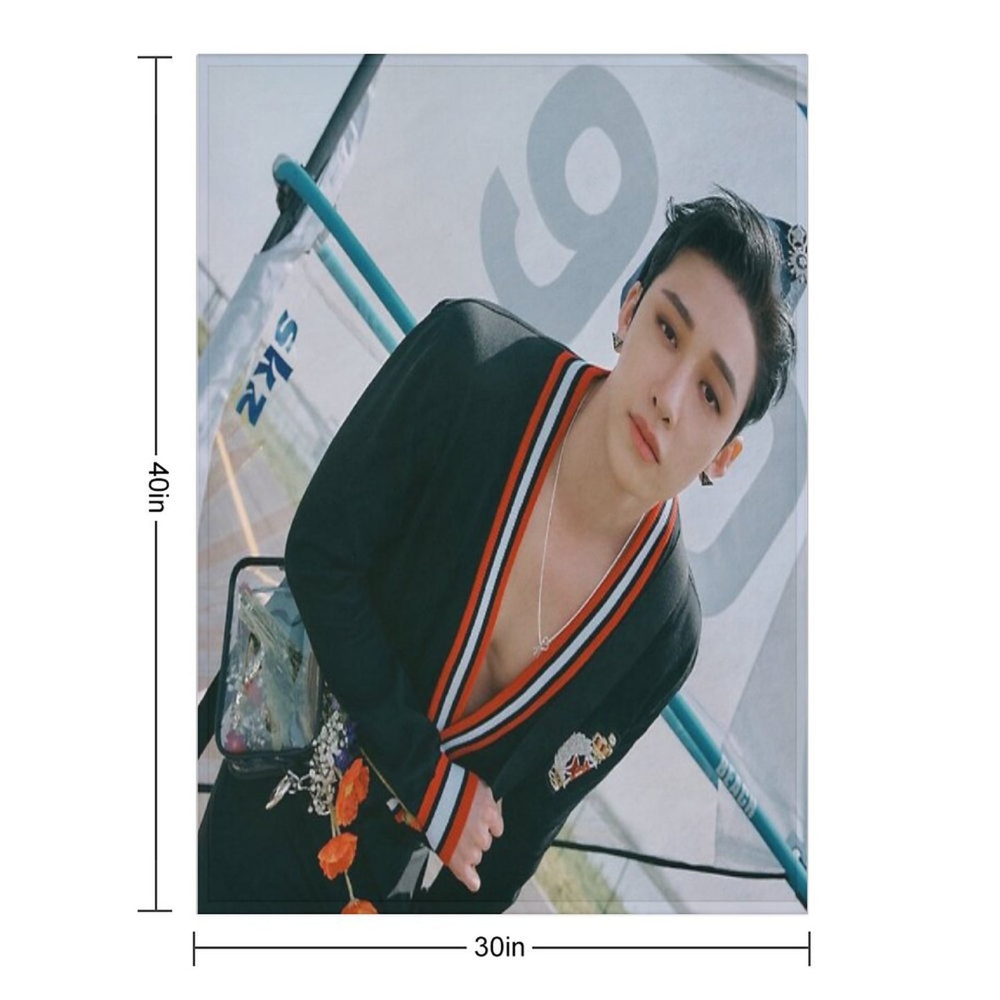 STRAY KIDS BANGCHAN Compact Throw Blanket