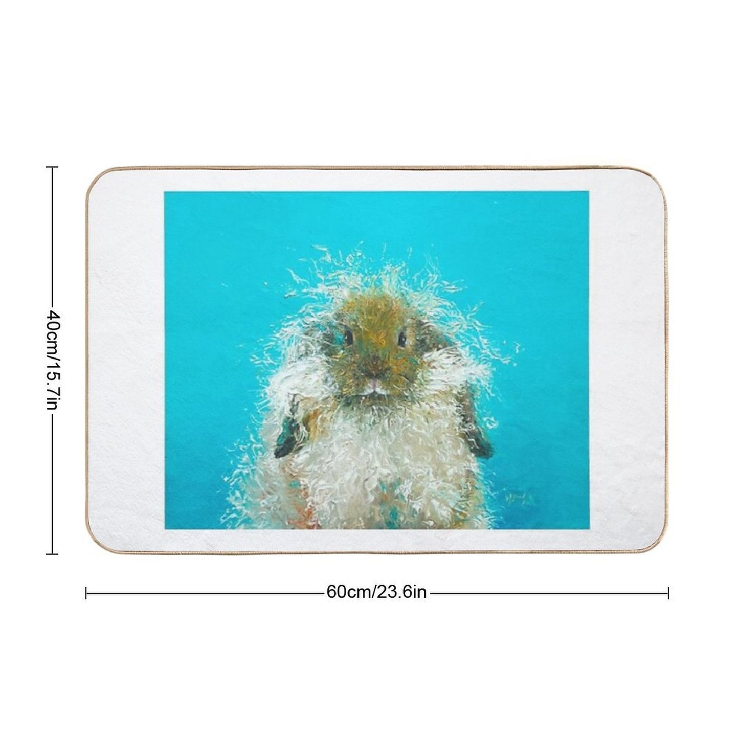 Hairy Scary Rabbit Long-Lasting Bath Mat