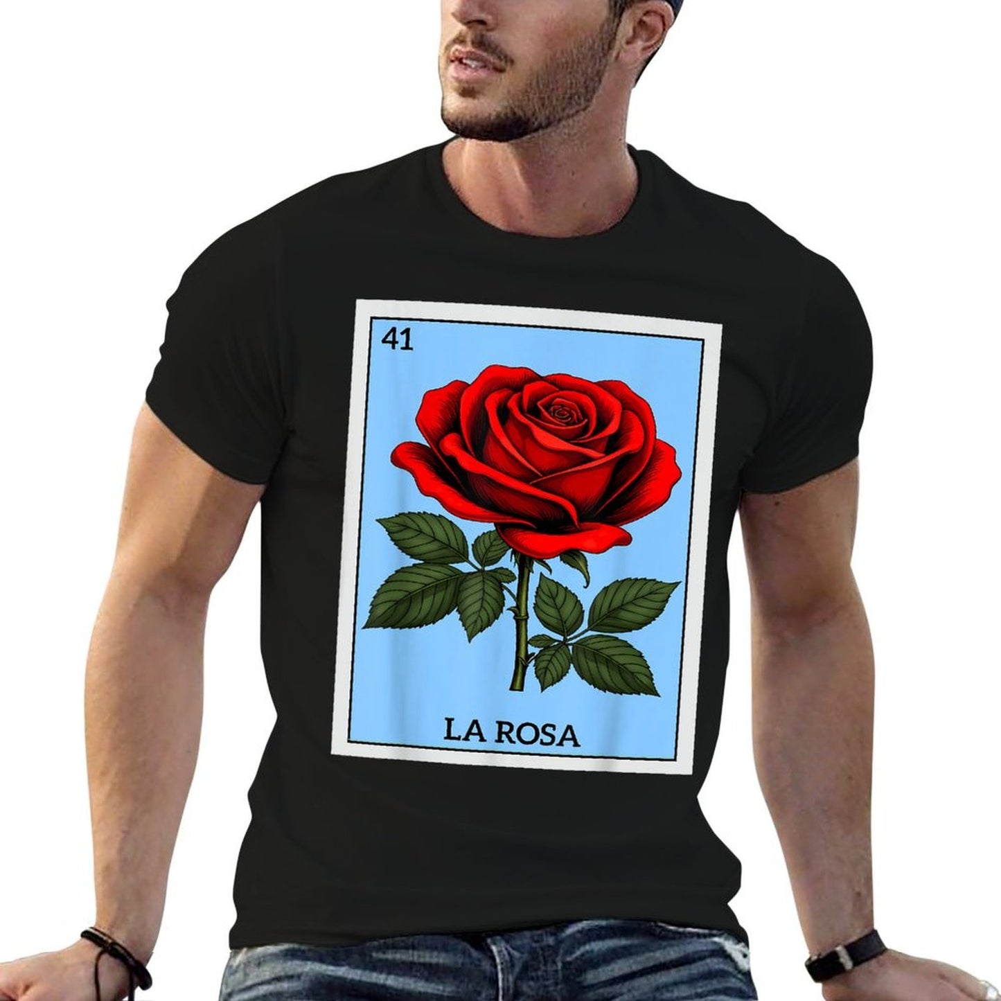 Rosa Card Mexican Lottery  Oversized Silhouette T-Shirt