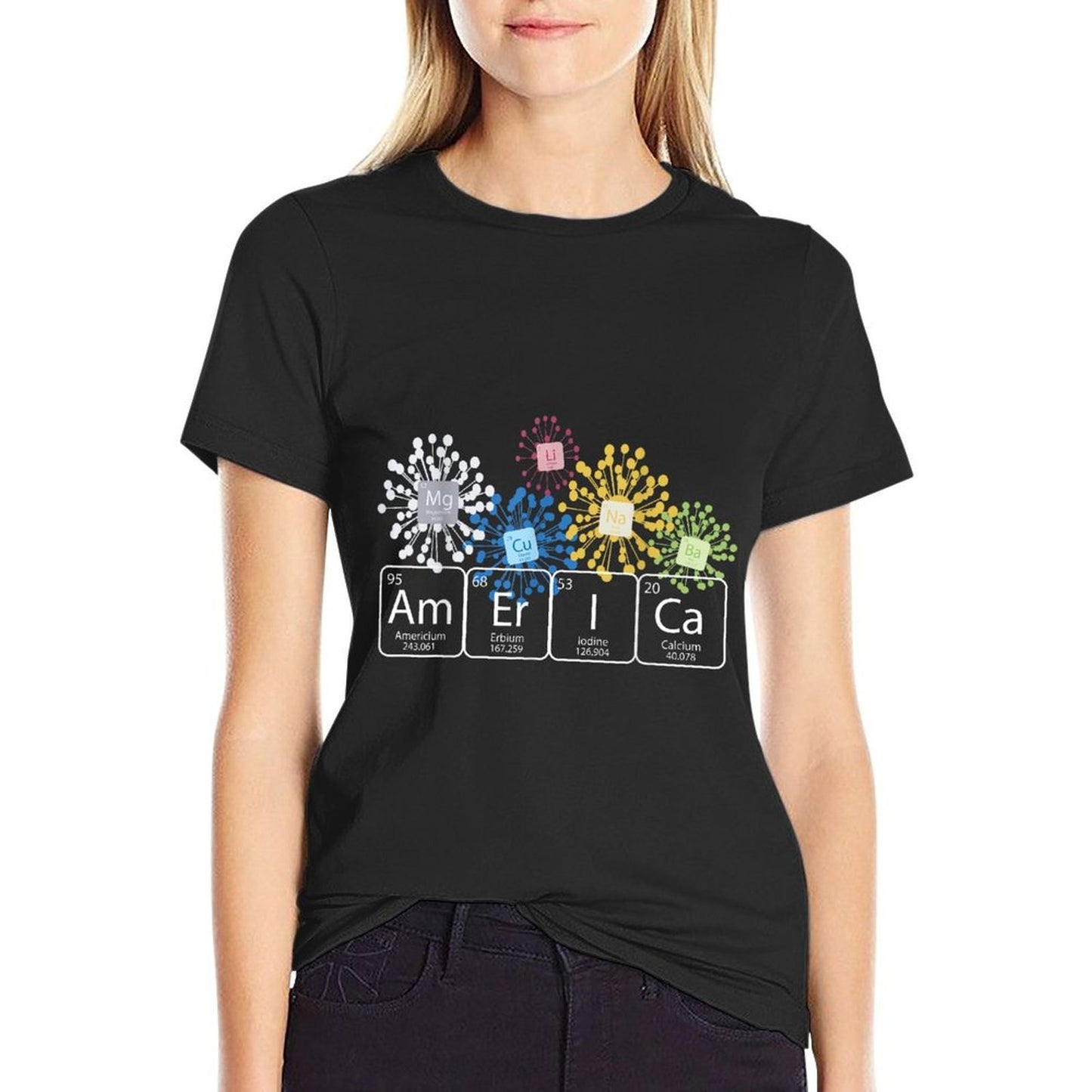 Fireworks Chemistry 4th of July, America Spelled with Th Breathable T-Shirt