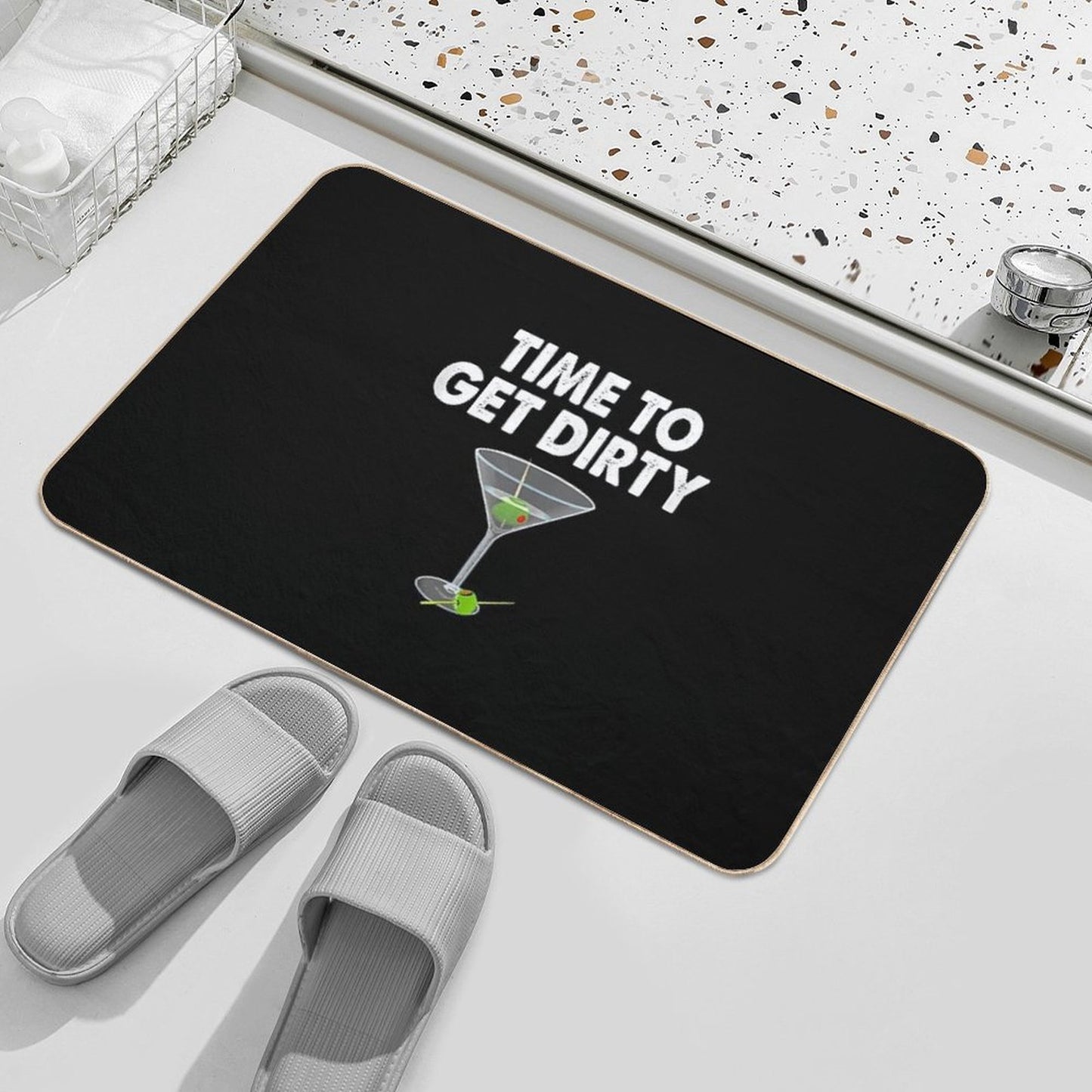 Dirty Martini Ime O Get Dirty Happy Hour High-Traffic Bath Mat