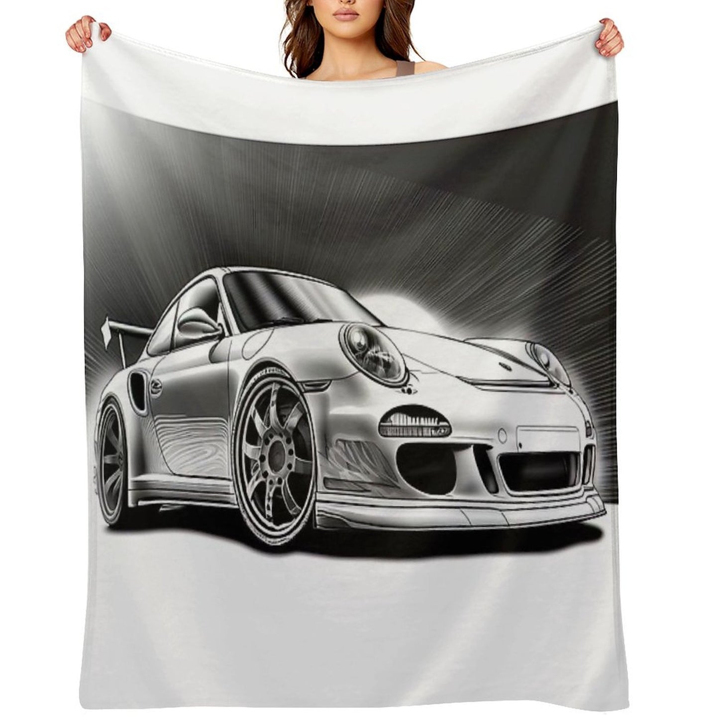 The Legend of The Porsche Brand Premium Throw Blanket