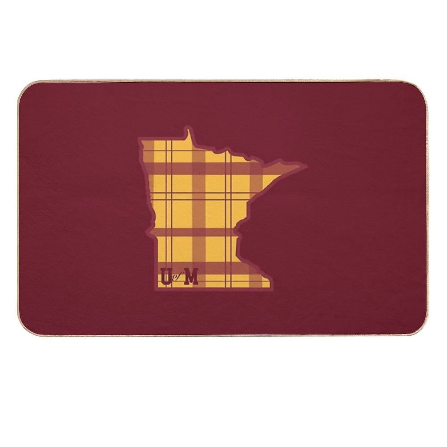 U of M Flannel MN Fade-Resistant Bath Mat